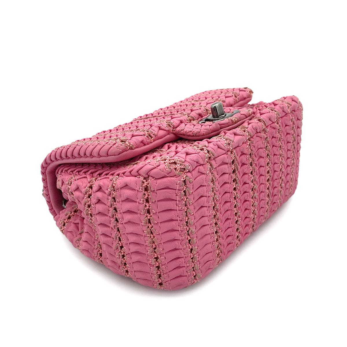 LUXURY PROMISE CHANEL MINI CHAIN SHOULDER BAG PINK LEATHER 90269173