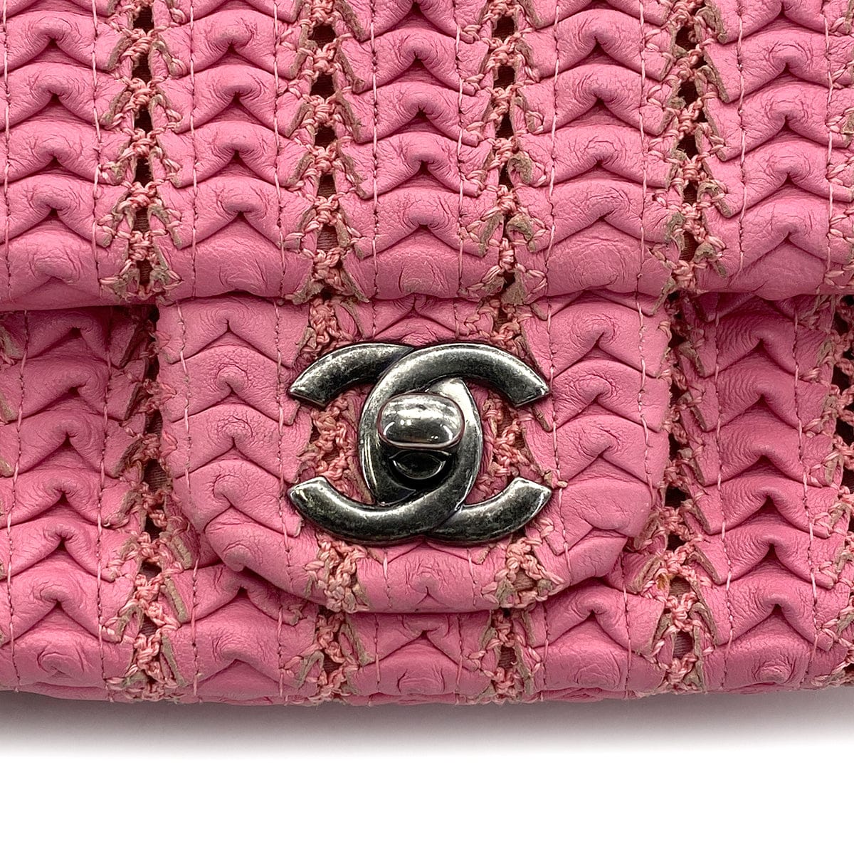 LUXURY PROMISE CHANEL MINI CHAIN SHOULDER BAG PINK LEATHER 90269173