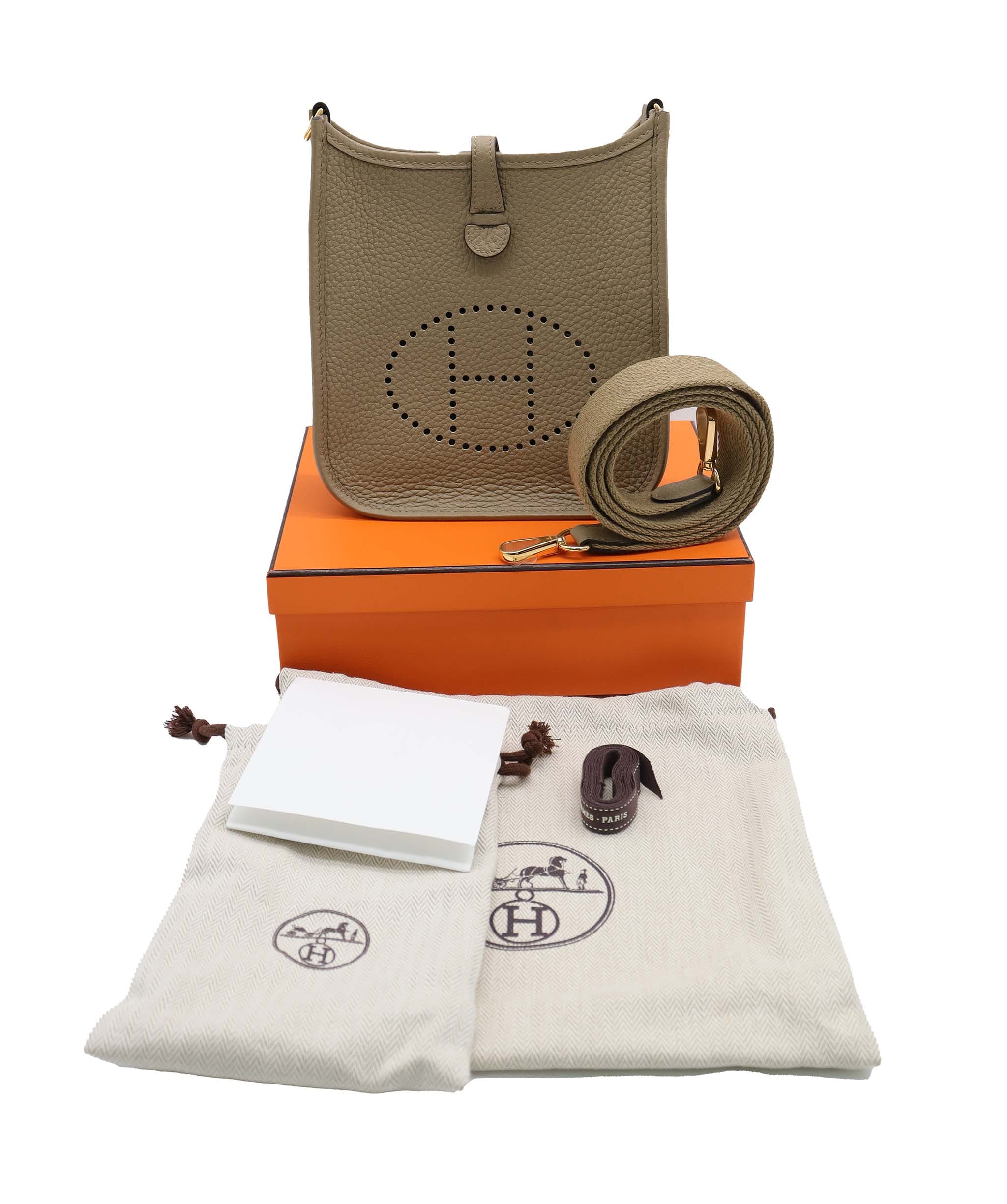 Luxury Promise Hermes Evelyne 16 Beige Marfa Clemence GHW stamp W year 2024 DXBS6372