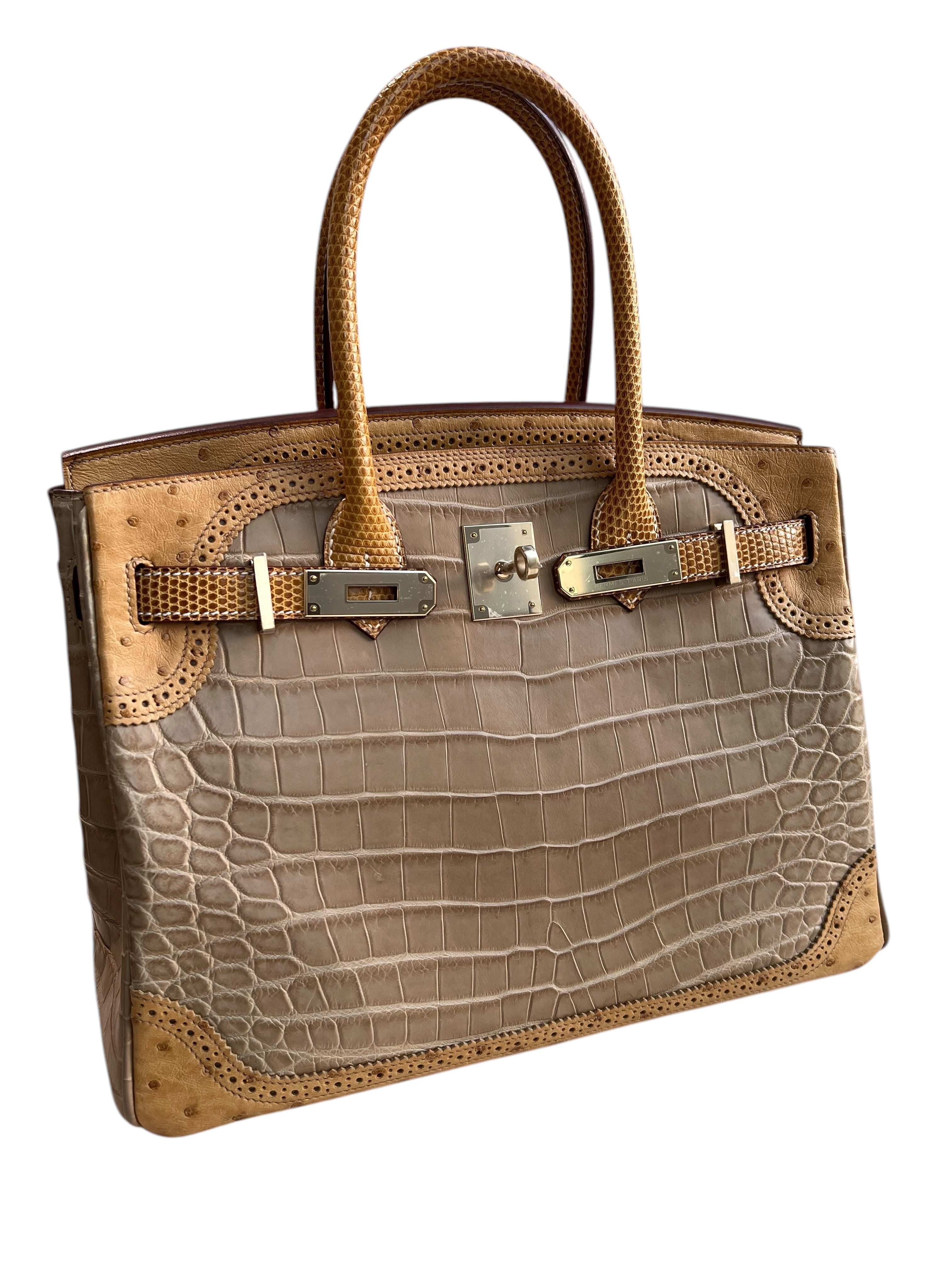 Luxury Promise Hermes Grand Marriage Birkin 30 Poussiere/Tabac Camel/Sesame PMB SYCYB1089