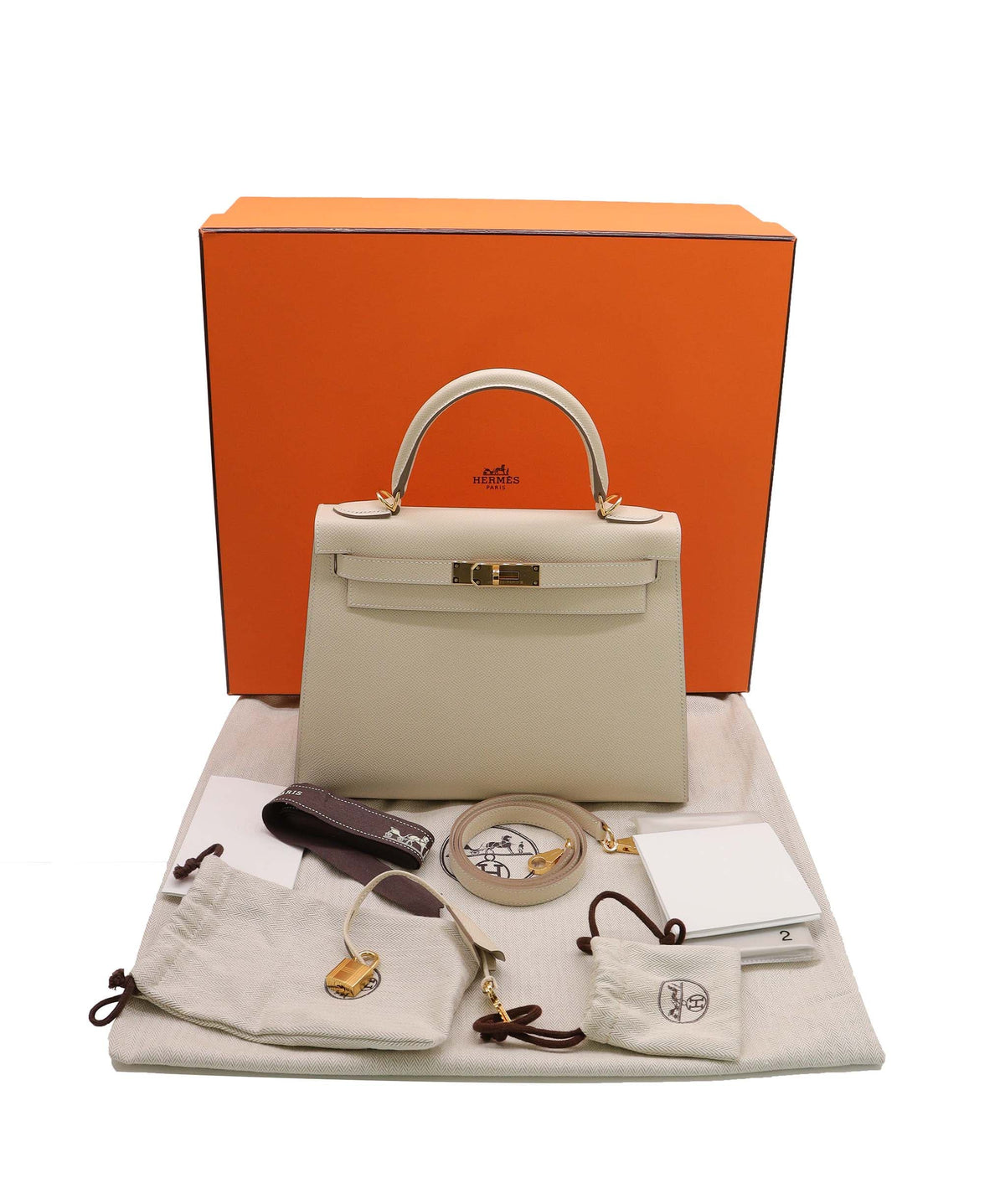 Luxury Promise Hermes Kelly 28 Crae Epsom GHW AGC4016