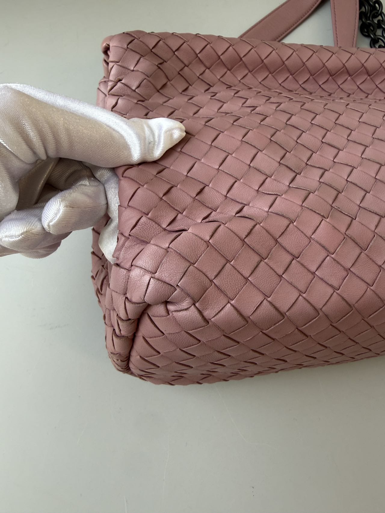 Luxury Promise Bottega Veneta Olimpia Medium Shoulder Bag Dusty Rose Pink