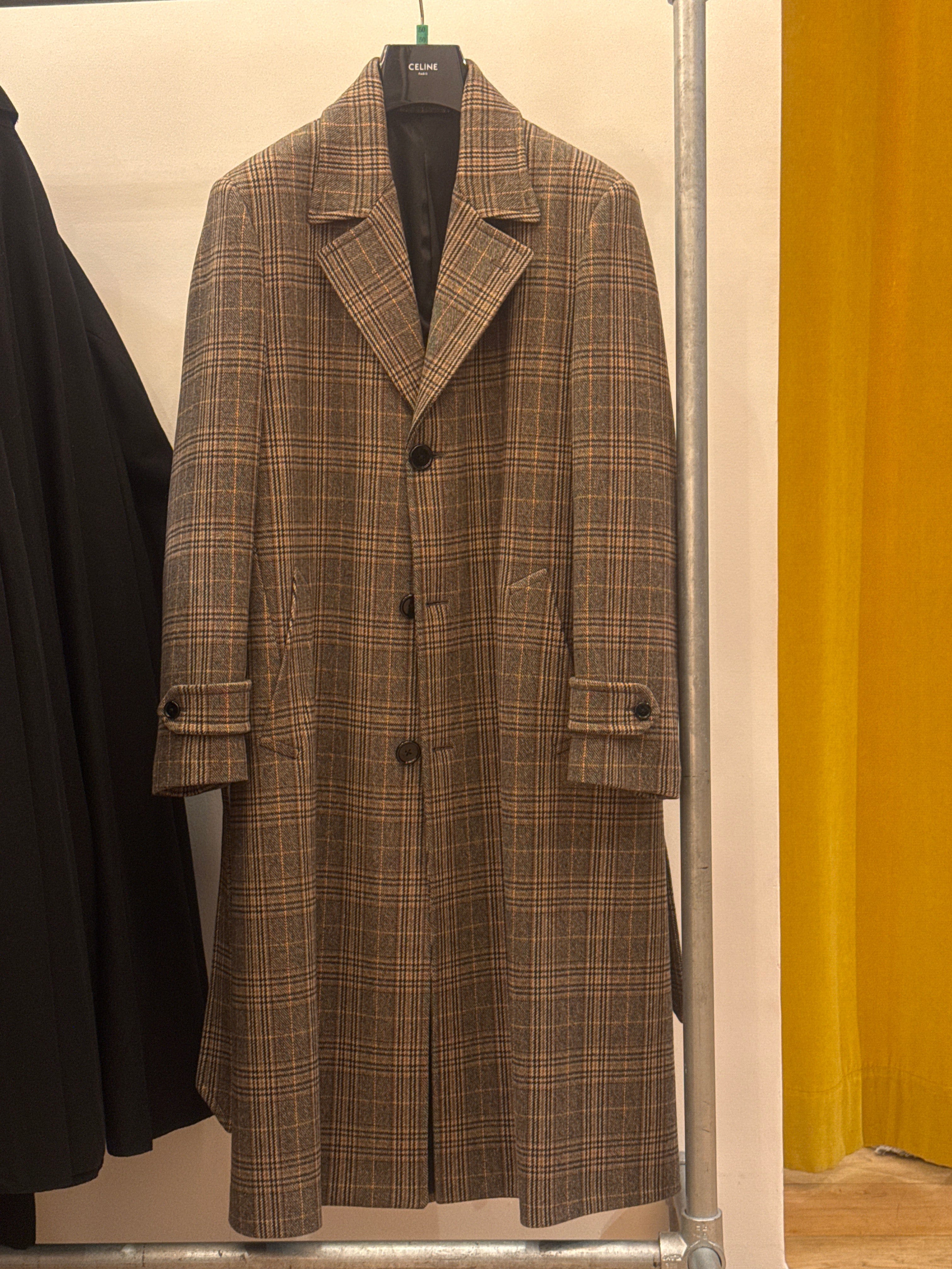 Luxury Promise Celine Checked Full Length coat