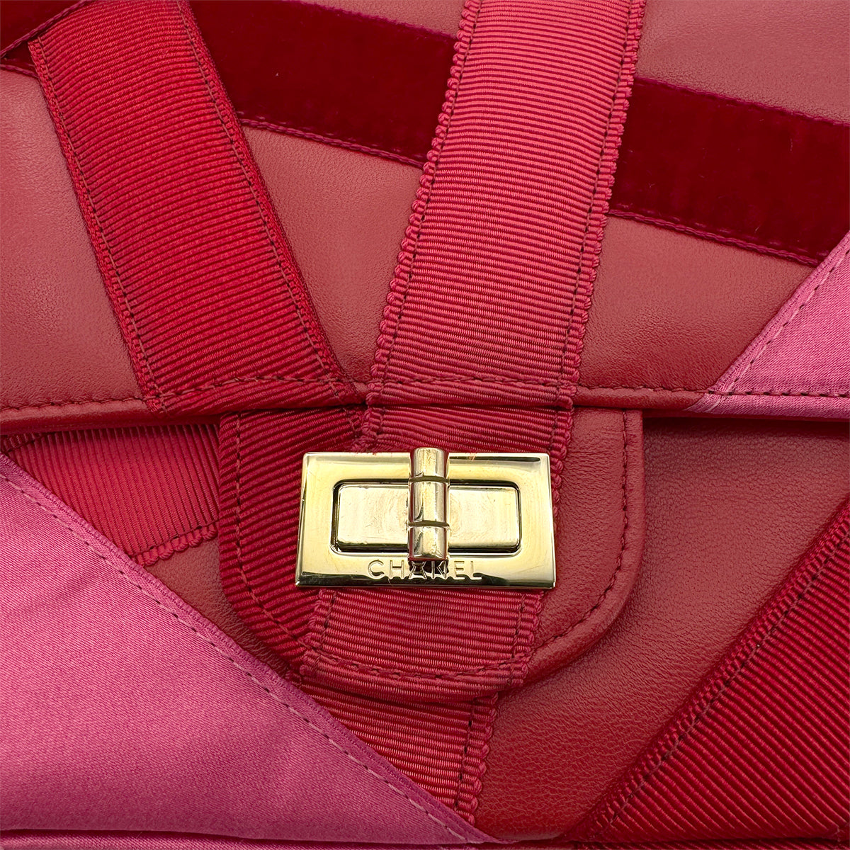 LUXURY PROMISE CHANEL 2.55 CHAIN SHOULDER BAG RED LAMB SKIN 90274412