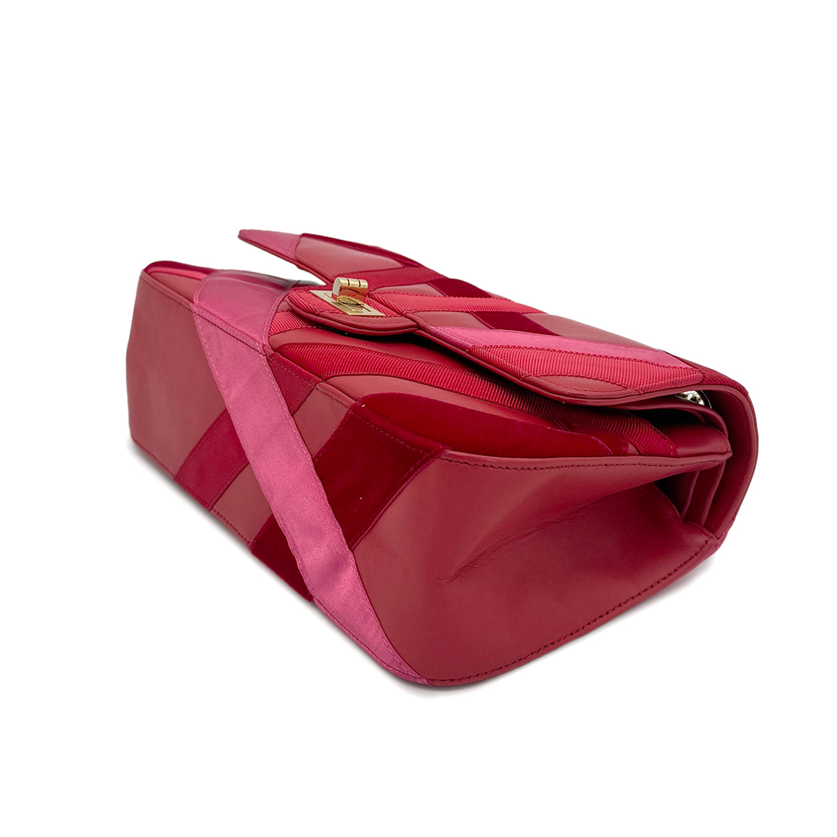 LUXURY PROMISE CHANEL 2.55 CHAIN SHOULDER BAG RED LAMB SKIN 90274412