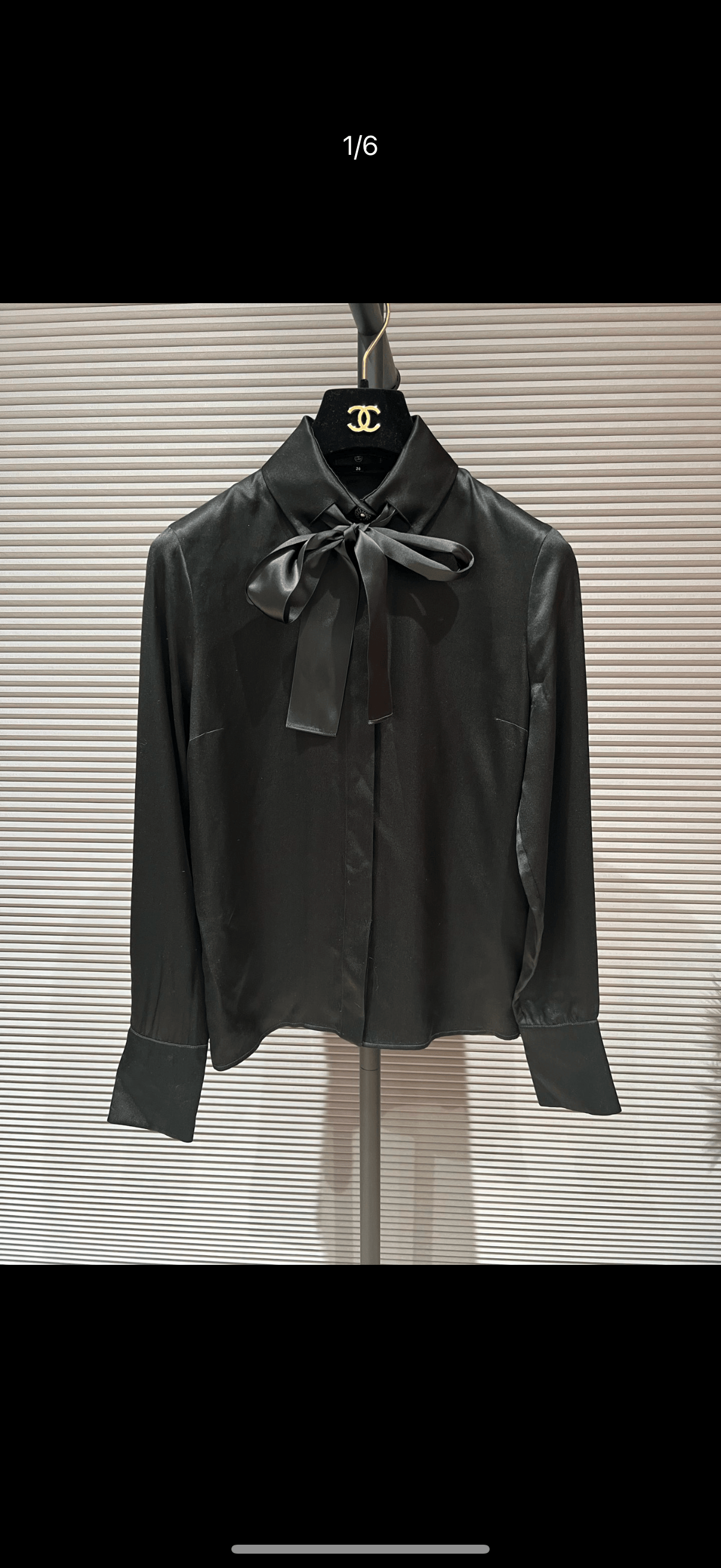 Luxury Promise CHANEL BLACK SILK SHIRT FT101594