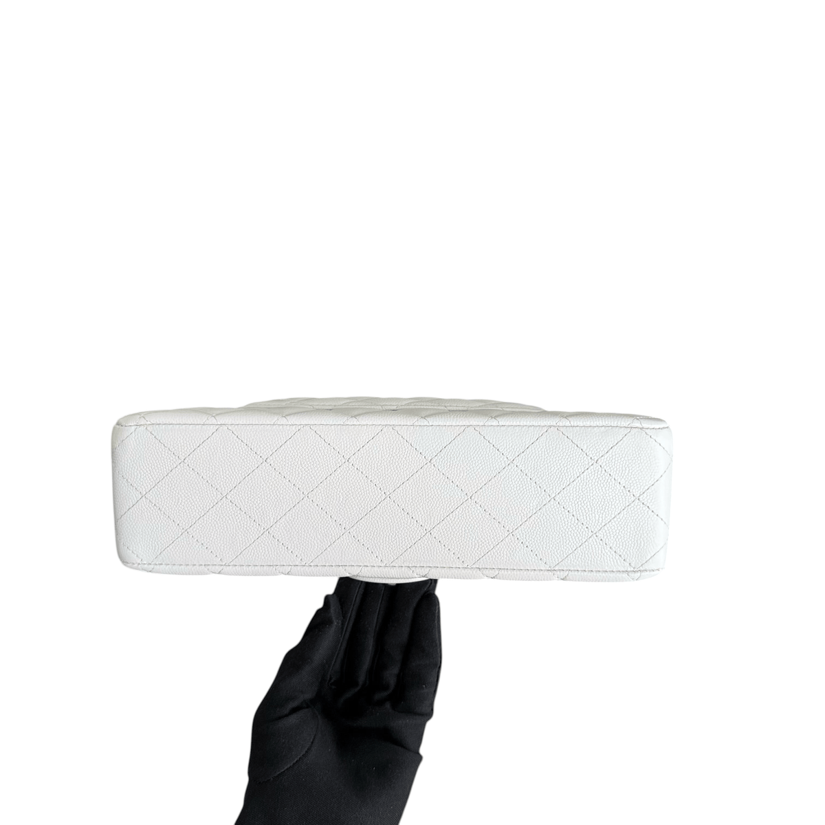 Luxury Promise Chanel Classic Flap Medium - Caviar 25CM Quilted White Gold Hardware Series 31