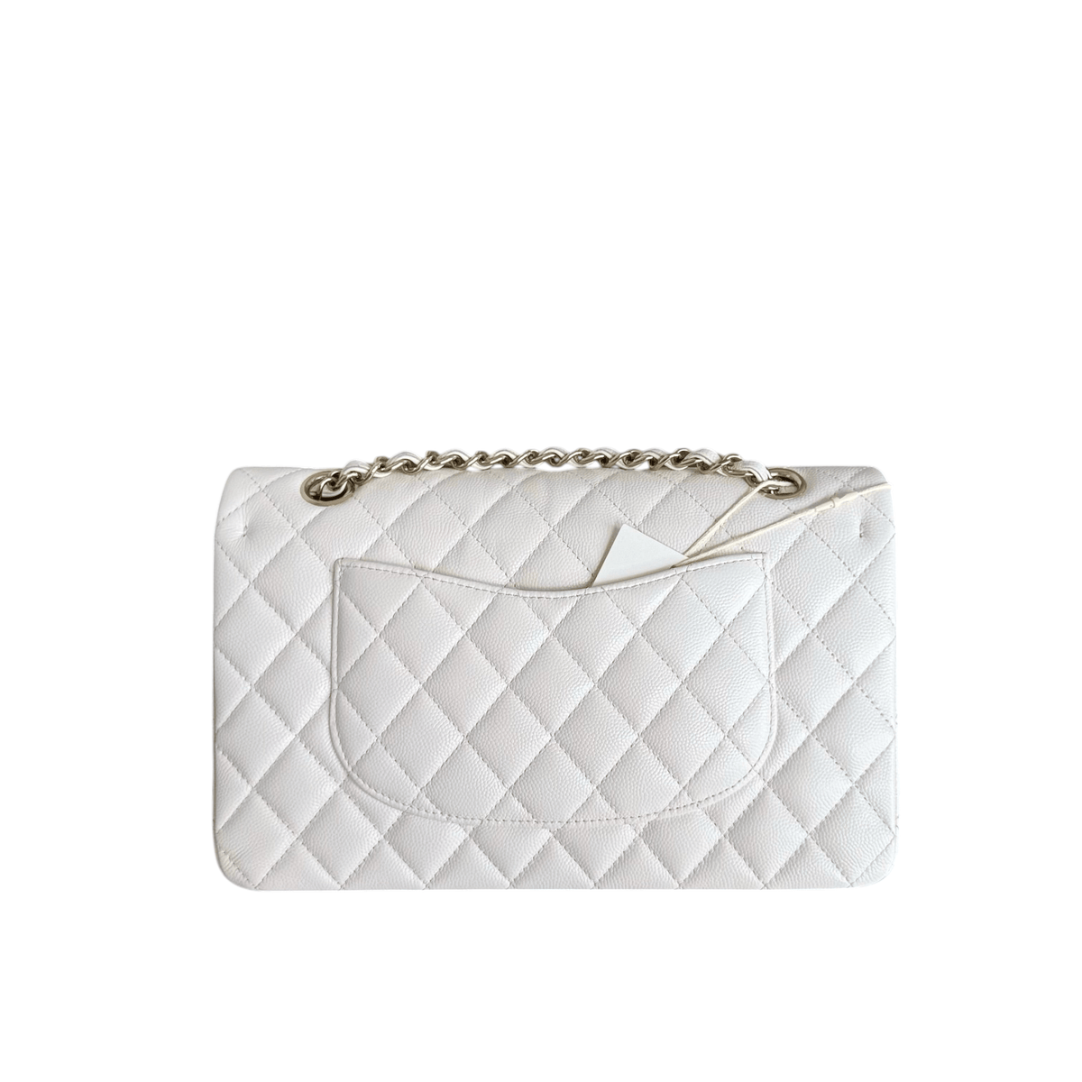 Luxury Promise Chanel Classic Flap Medium - Caviar 25CM Quilted White Gold Hardware Series 31