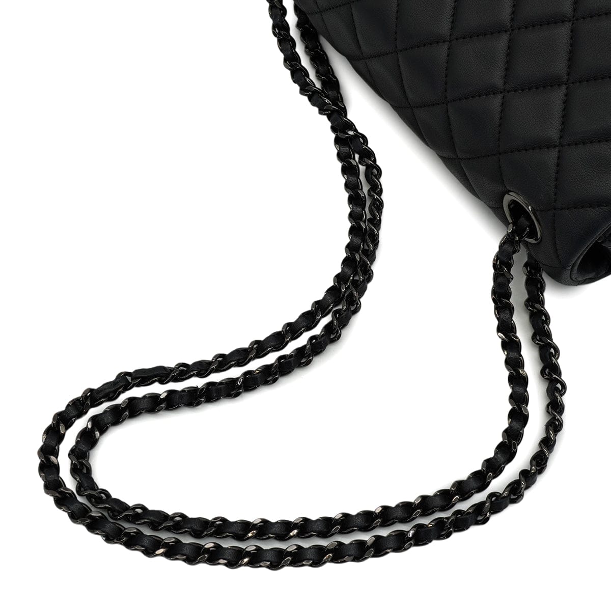 LUXURY PROMISE CHANEL COCKPIT FLAP CHAIN SHOULDER BAG BLACK LAMB SKIN BLACK HARDWARE 90341898