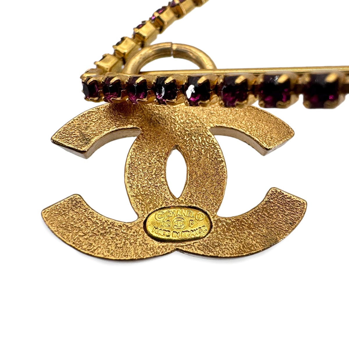 LUXURY PROMISE CHANEL COCOMARK BROOCH RHINESTONE PINK ACCESSORY 02P 90276326