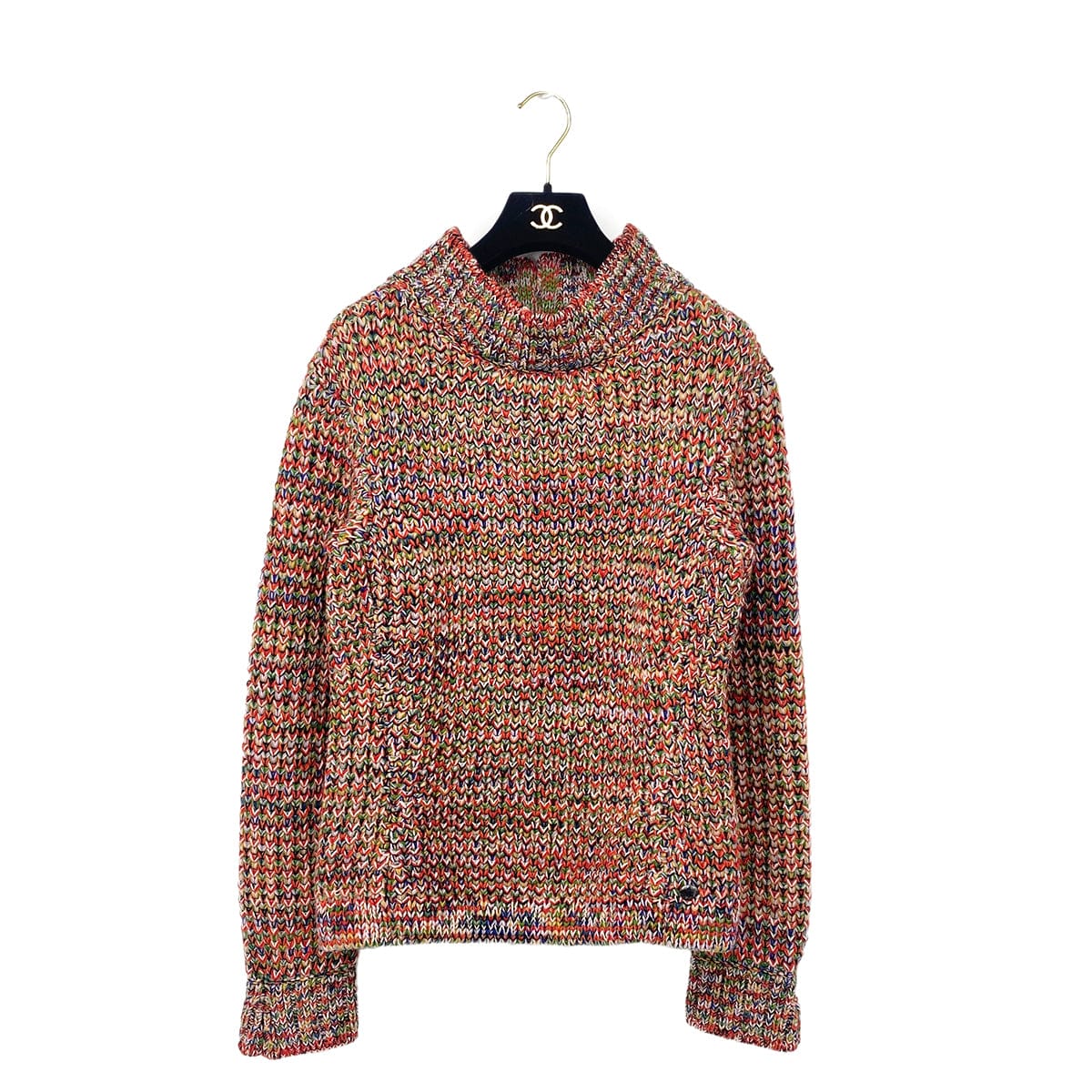 LUXURY PROMISE CHANEL COCOMARK KNIT TOPS MULTICOLOR WOOL 44 P47 RTW 90305912