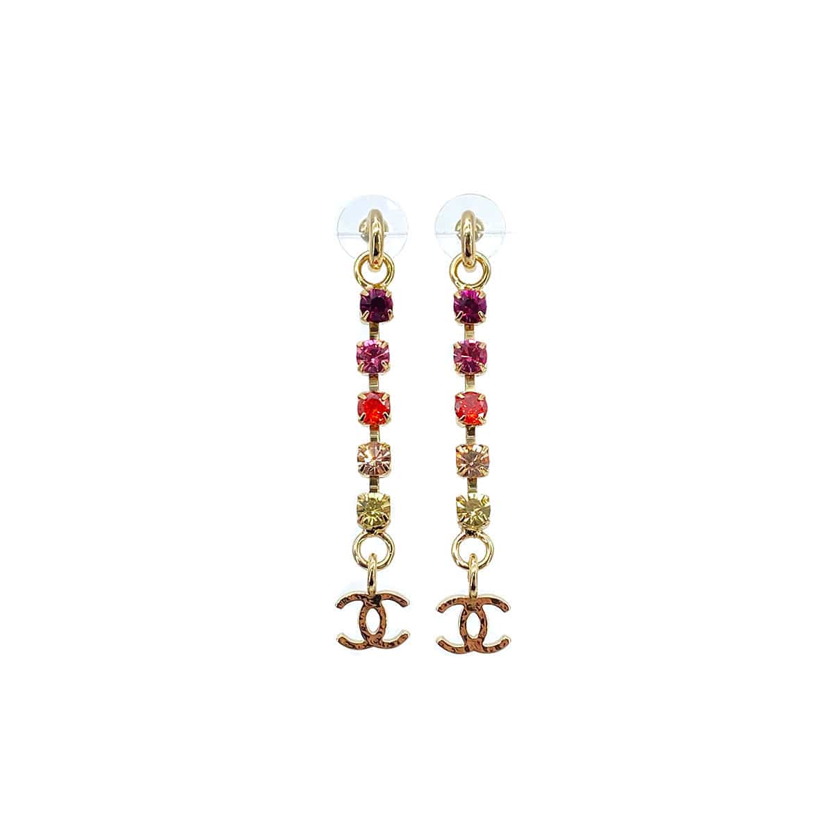 LUXURY PROMISE CHANEL EARRINGS COCOMARK GRADIENT COLOR STONE ACCESSORY B24C 90276396
