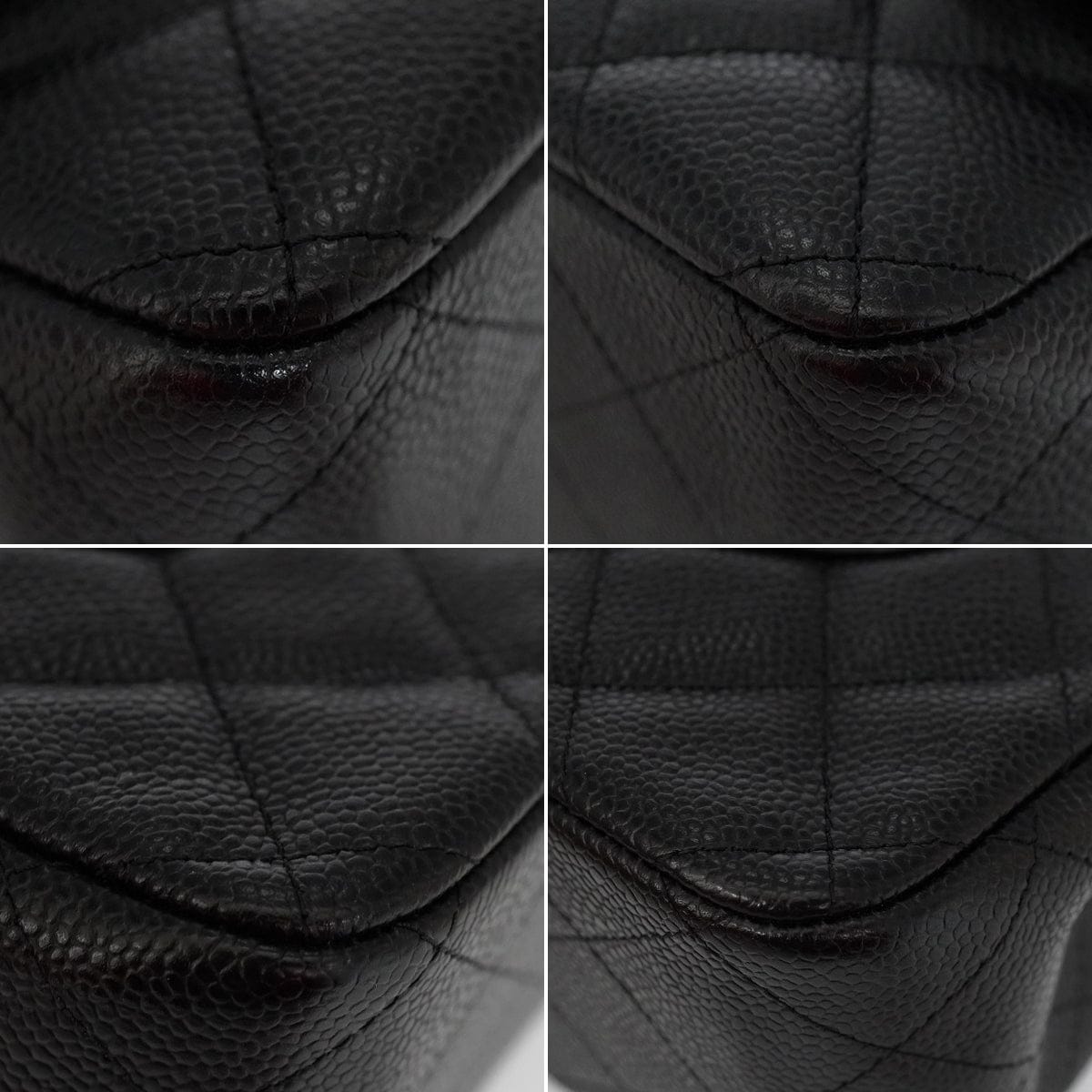 LUXURY PROMISE CHANEL JUMBO MATELASSE 30 CHAIN SHOULDER BAG BLACK CAVIAR SKIN SILVER HARDWARE 90342415