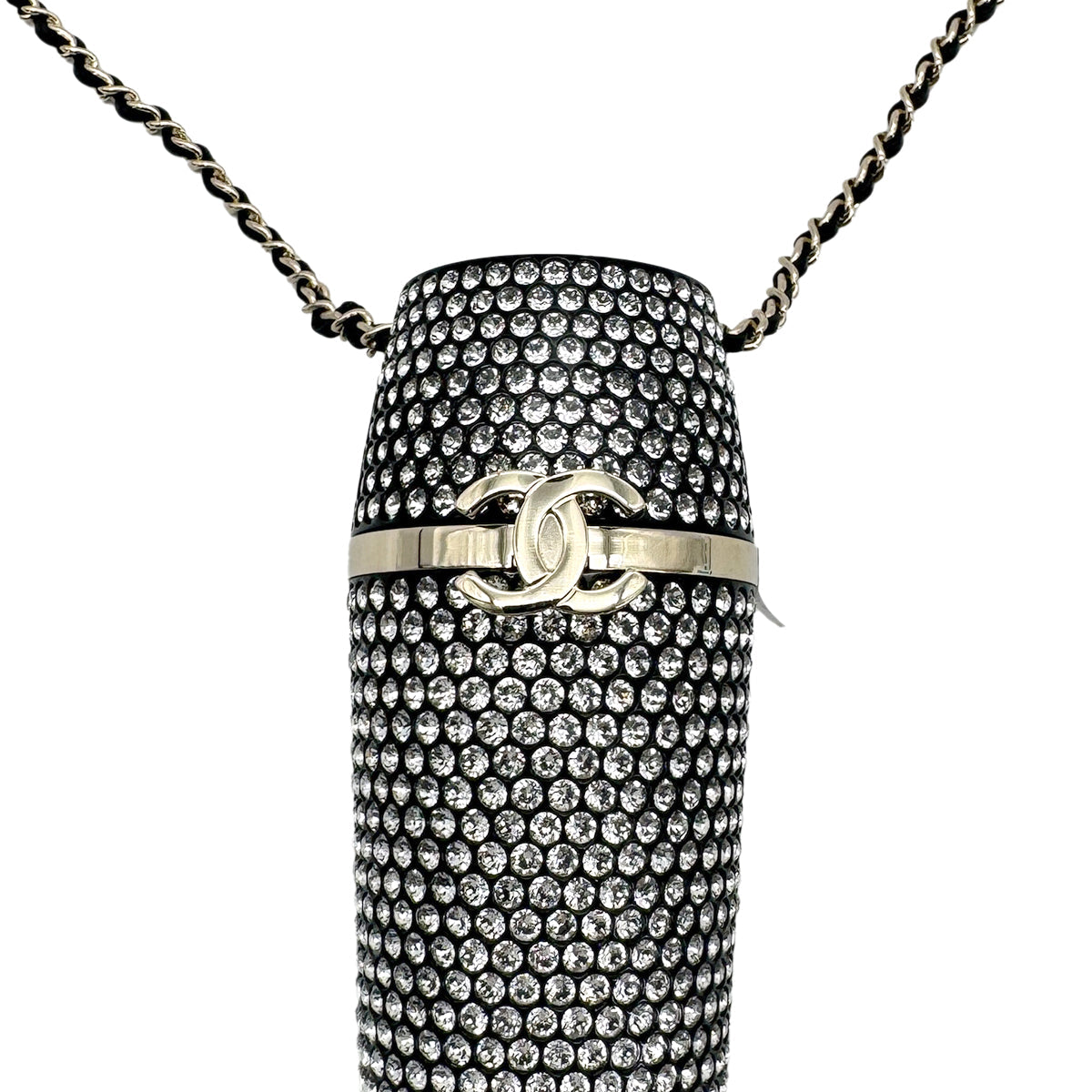 LUXURY PROMISE CHANEL LIP CASE CHAIN SHOULDER BAG COCOMARK RHINESTONE BLACK B21V 90273874