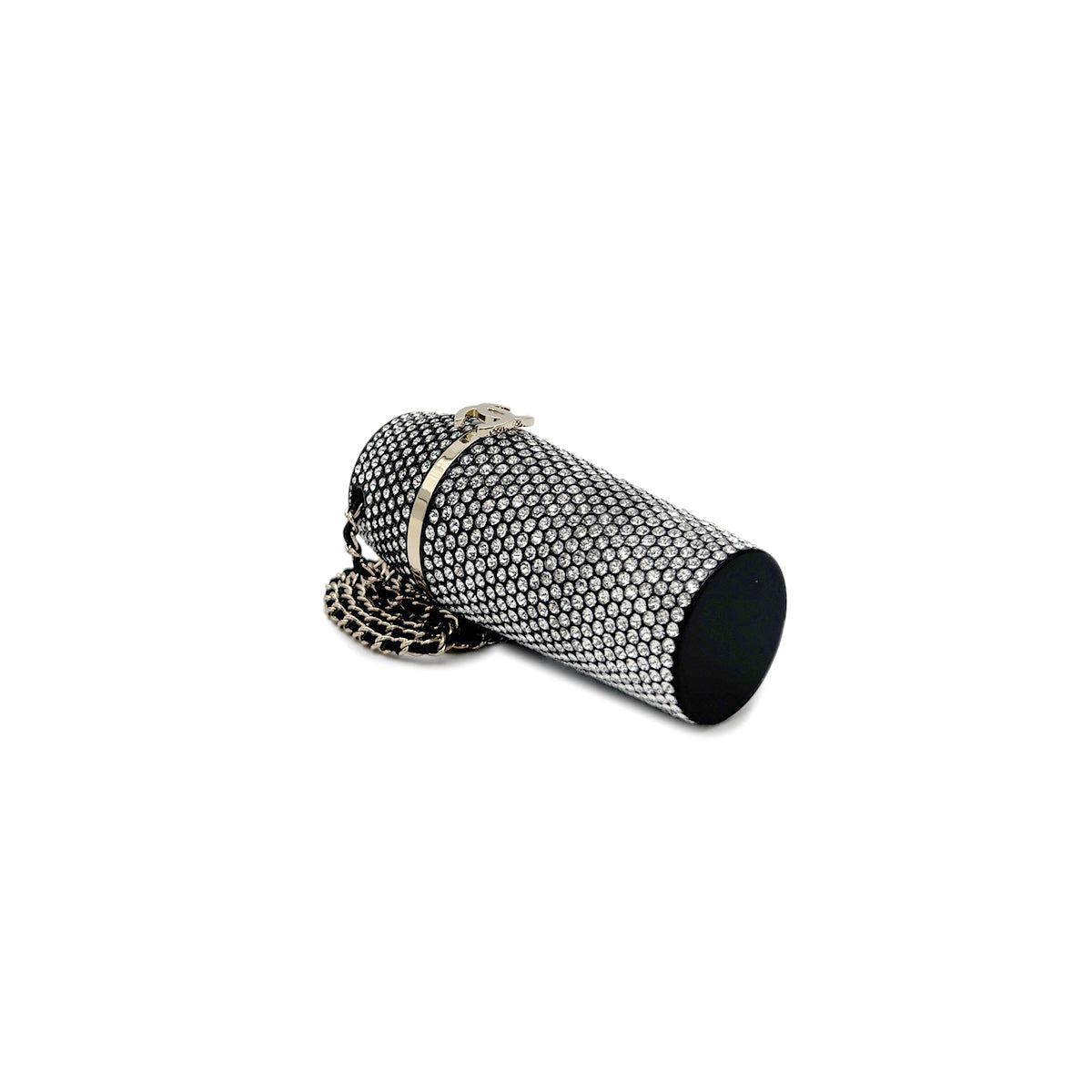 LUXURY PROMISE CHANEL LIP CASE CHAIN SHOULDER BAG COCOMARK RHINESTONE BLACK B21V 90273874
