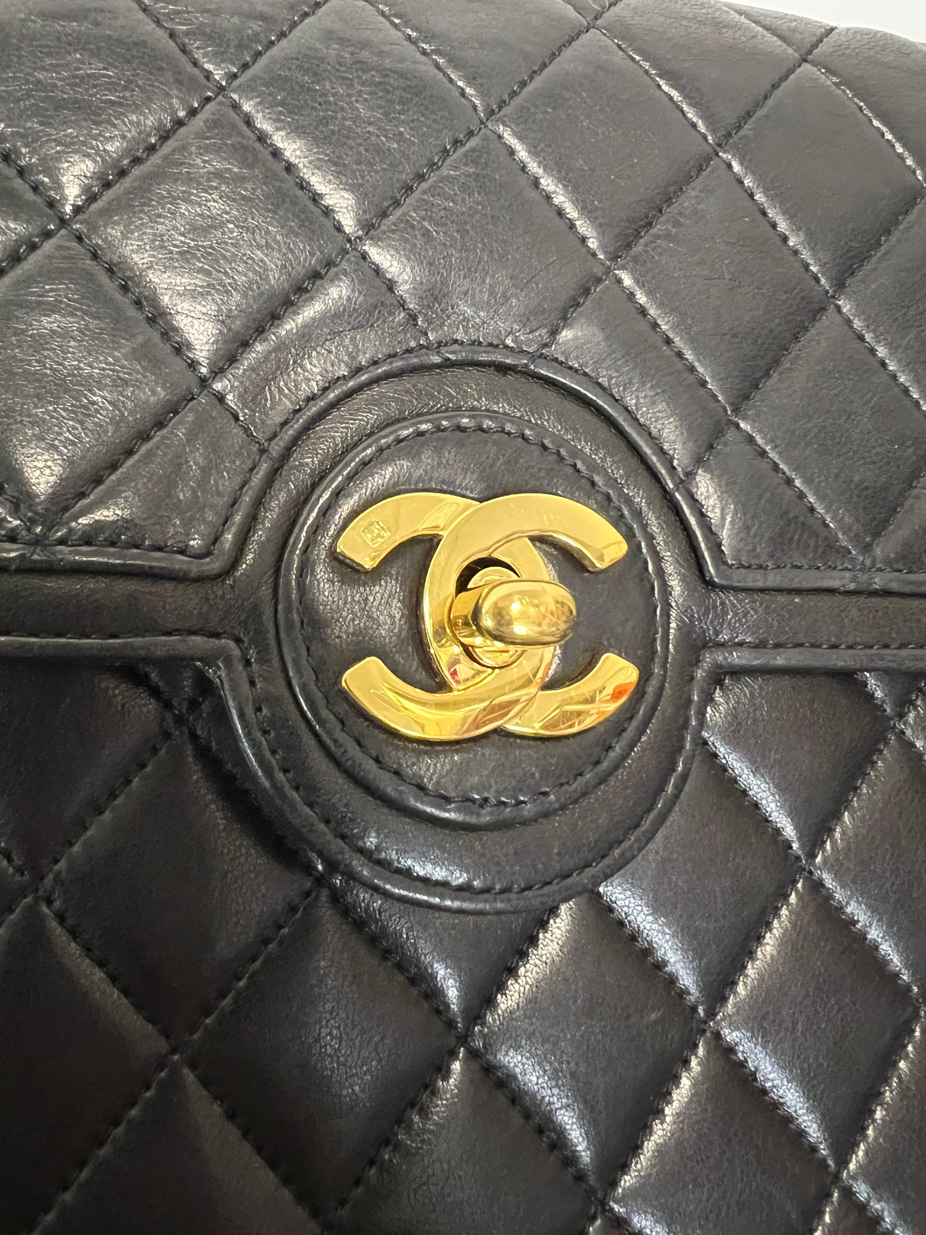 Luxury Promise Chanel Matelasse Black Lambskin GHW Single Flap SYC320663