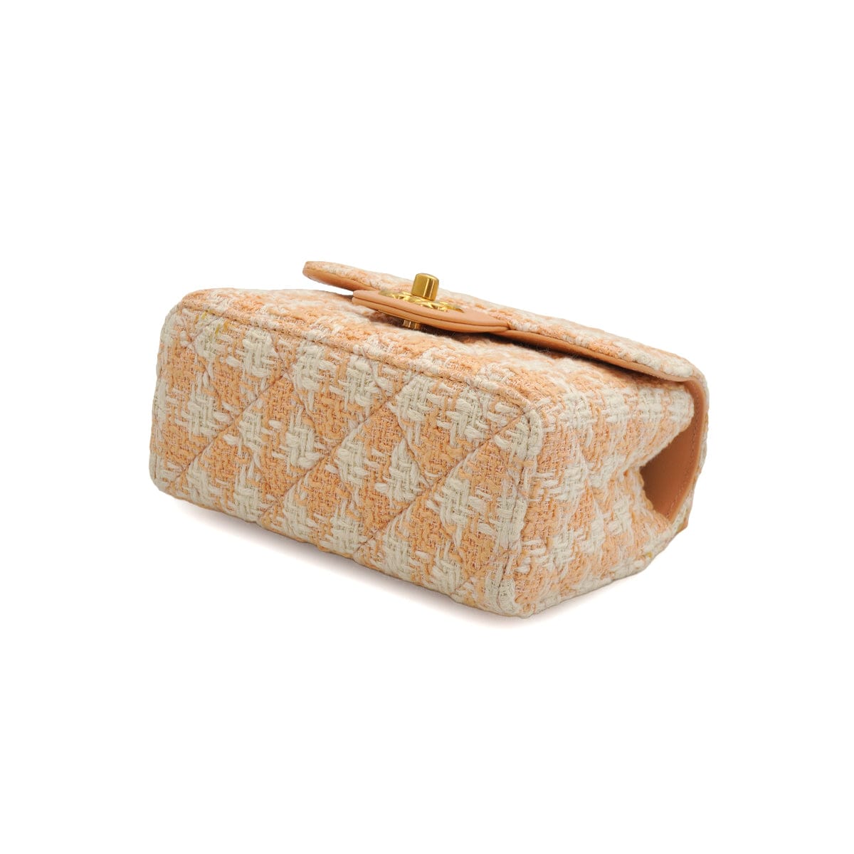 LUXURY PROMISE CHANEL MATELASSE CHAIN HAND SHOULDER BAG BEIGE TWEED GOLD HARDWARE 90332581