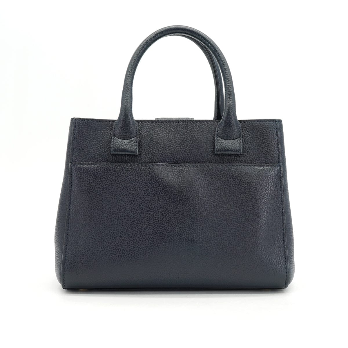 LUXURY PROMISE CHANEL NEO EXECUTIVE TOTE SHOULDER BAG NAVY LEATHER GOLD HARDWARE 90335589