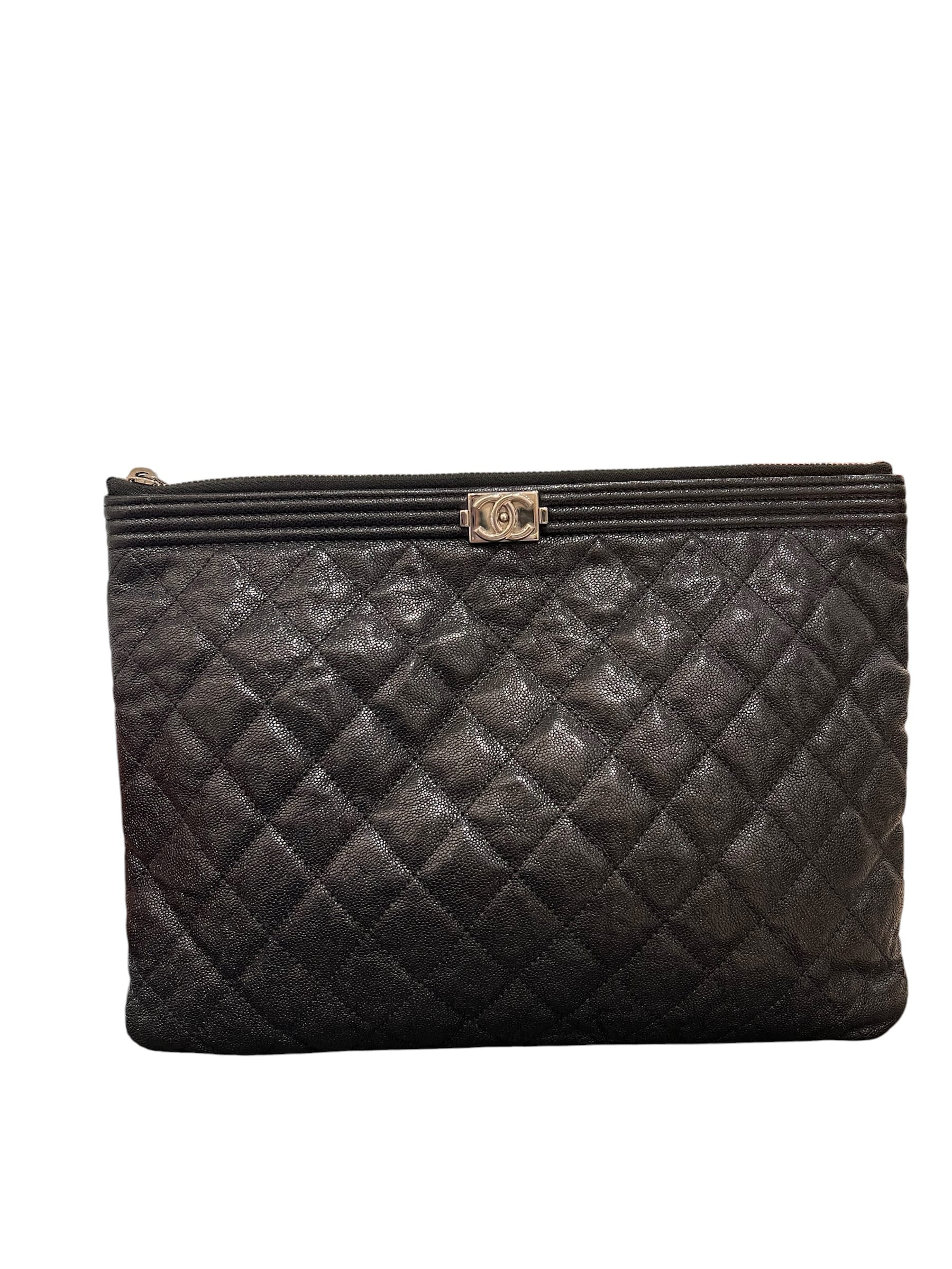 Luxury Promise Chanel Ocase Boy Medium Black Caviar SHW #28 SKC8320H