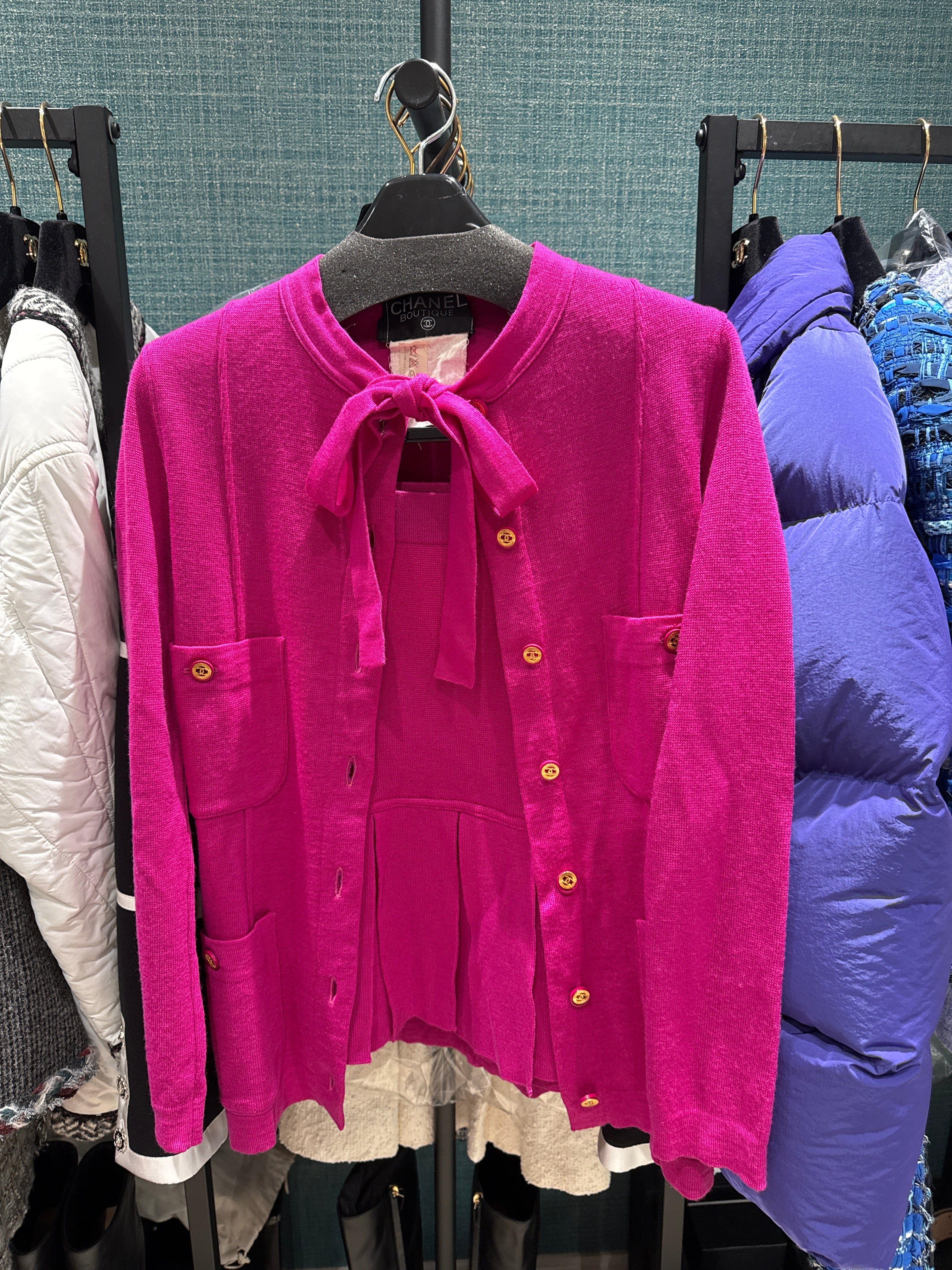 Luxury Promise Chanel pink cardigan set