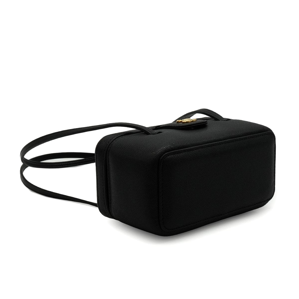 LUXURY PROMISE CHANEL PREPPY COCO LONG VANITY BLACK CAVIAR SKIN GOLD HARDWARE 90330277