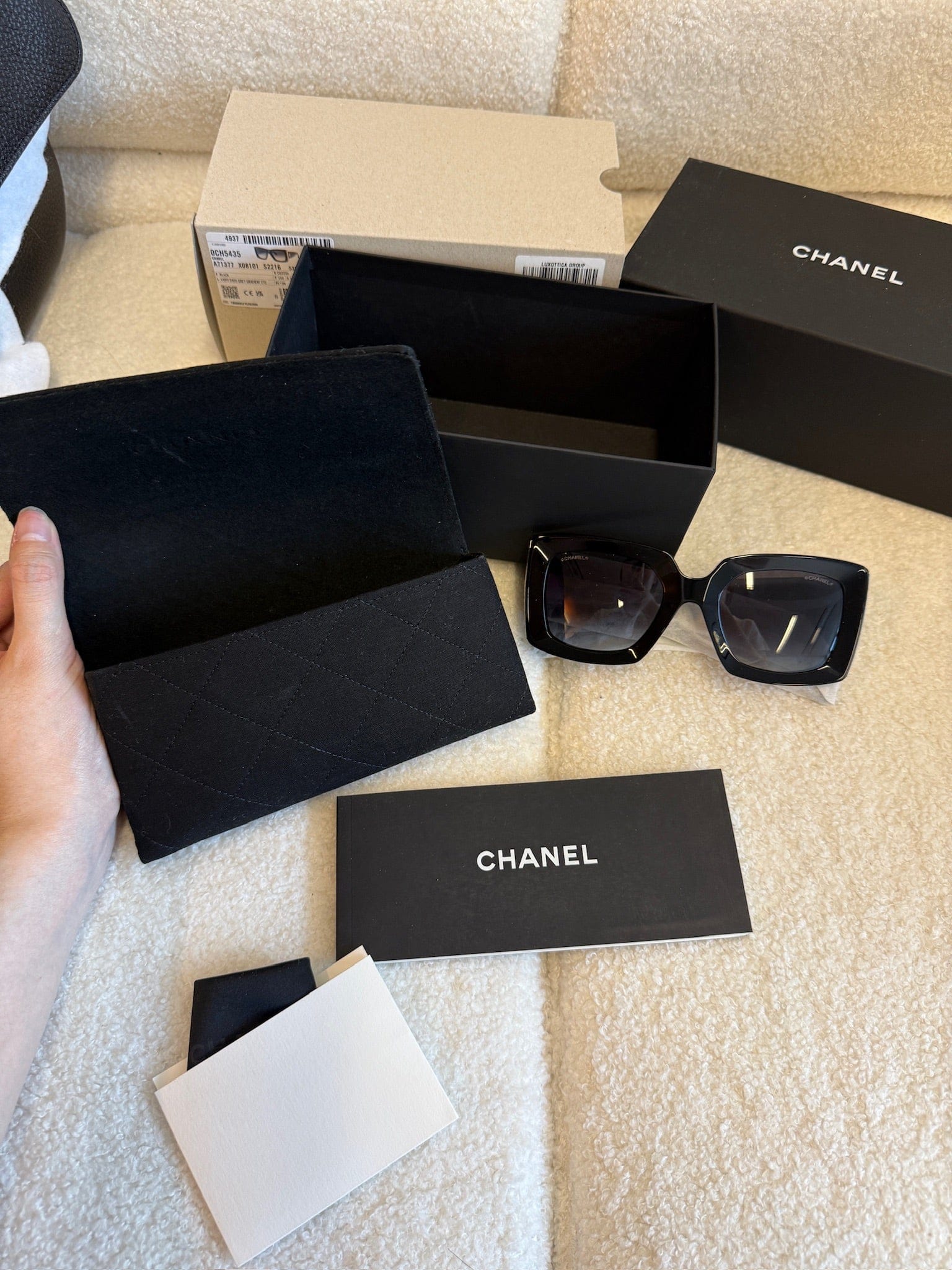 Luxury Promise Chanel Square Sunglasses CH5435 Black