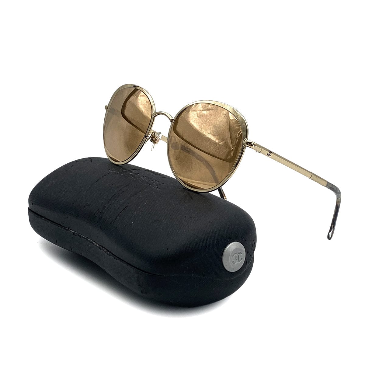 LUXURY PROMISE CHANEL SUNGLASSES COCOMARK GOLD EYEWEAR 90297261