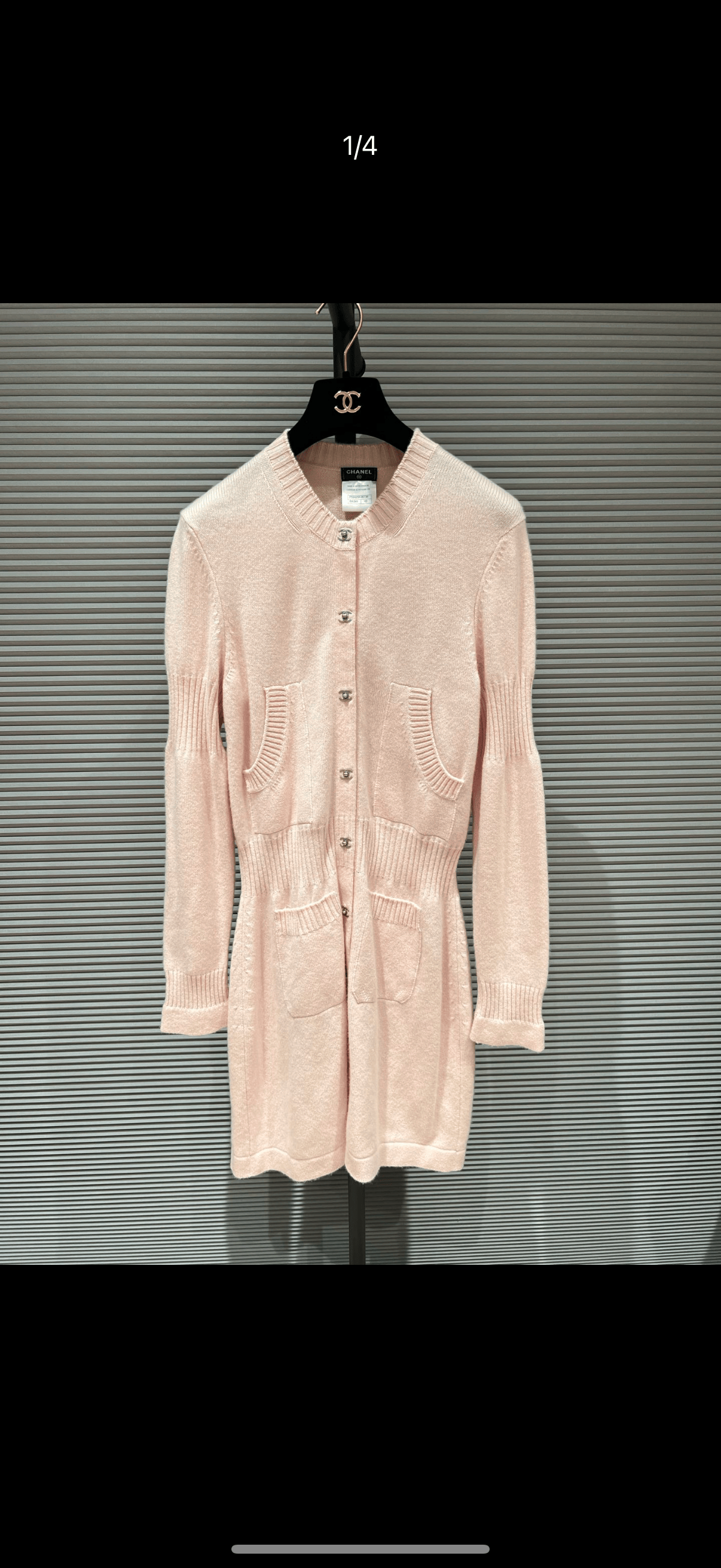 Luxury Promise CHANEL TURNLOCK CARDIGAN LONG 42 PINK FT101541