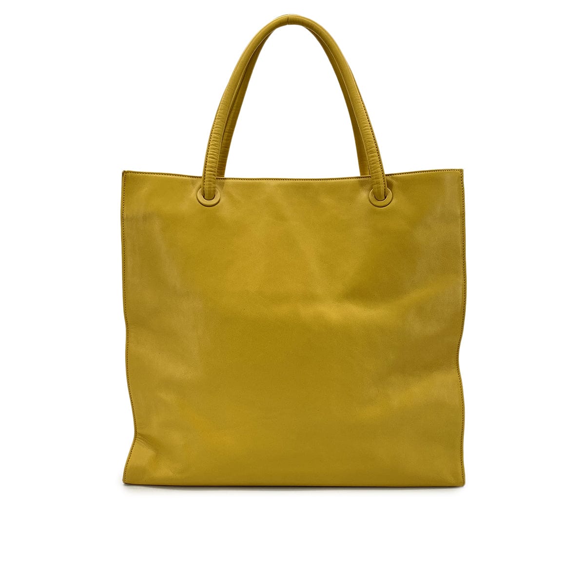 LUXURY PROMISE CHANEL VINTAGE BIG COCO TOTE BAG YELLOW LAMB SKIN 90282762