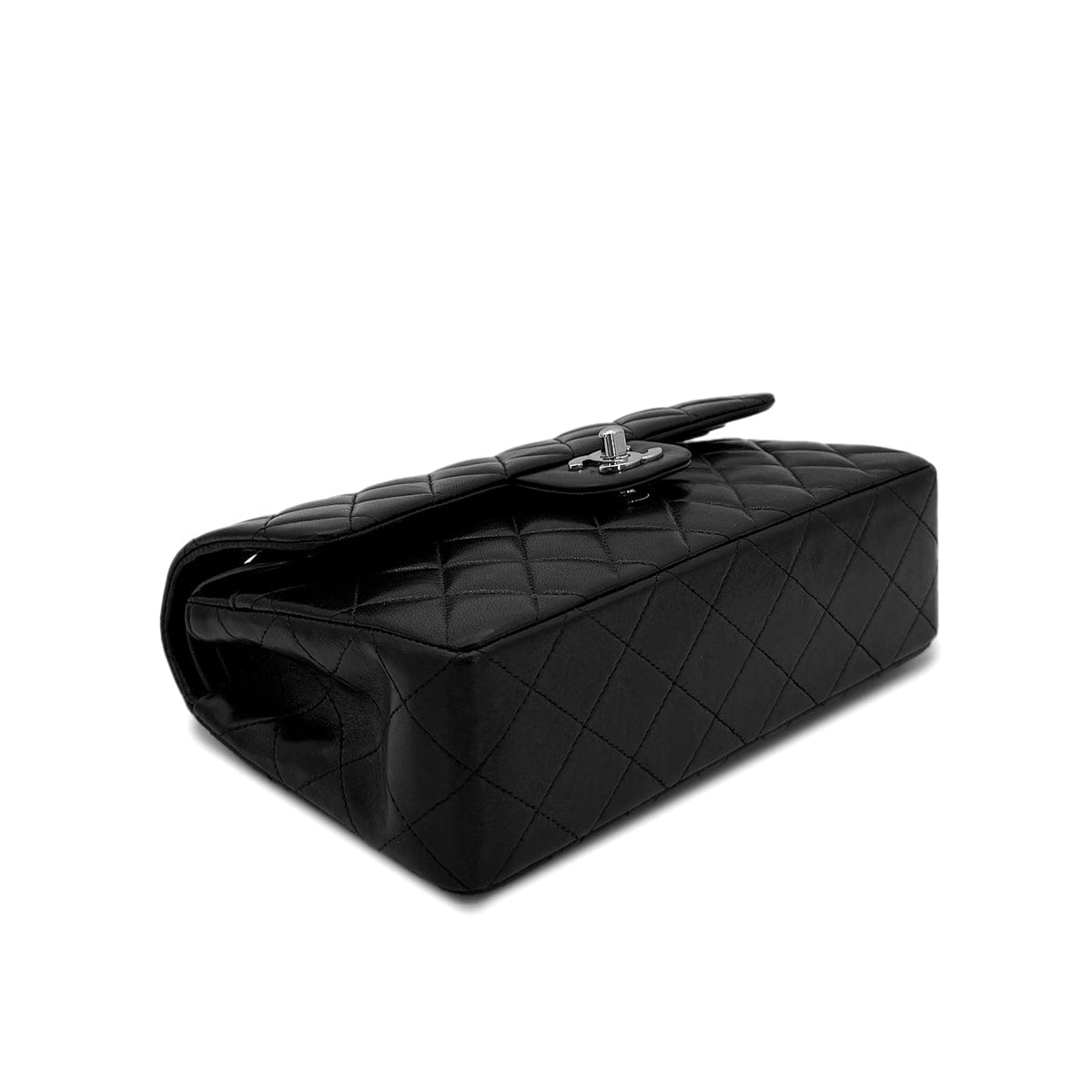 LUXURY PROMISE CHANEL VINTAGE CLASSIC FLAP SMALL CHAIN SHOULDER BAG BLACK LAMB SKIN 90284389