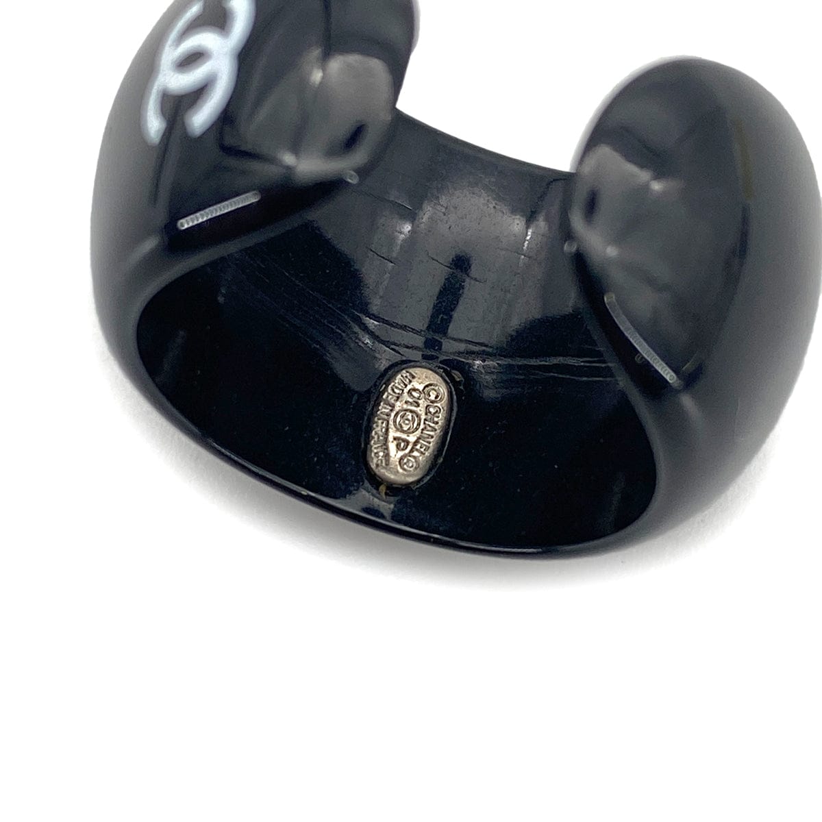 LUXURY PROMISE CHANEL VINTAGE COCO RING BLACK ACCESSORY 01P 90260484