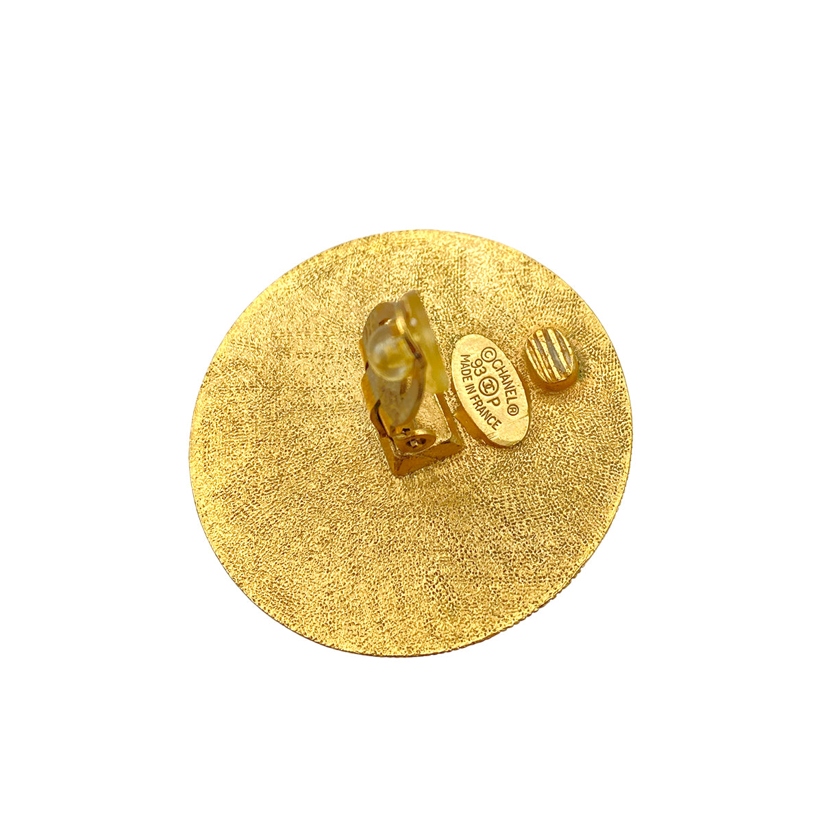 LUXURY PROMISE CHANEL VINTAGE EARRINGS COCOMARK ROUND ACCESSORY 93P 90262840