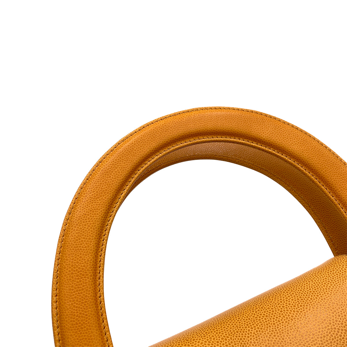 LUXURY PROMISE CHANEL VINTAGE HAND BAG ORANGE CAVIAR SKIN 90264365