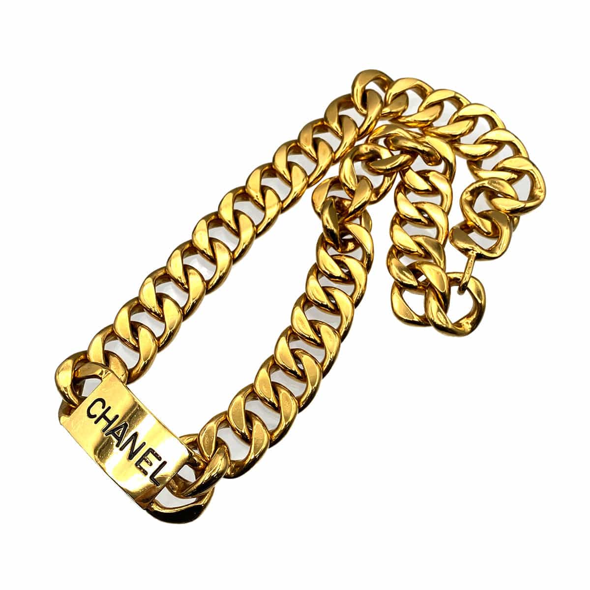 LUXURY PROMISE CHANEL VINTAGE LOGO PLATE NECKLACE ACCESSORY 90269928