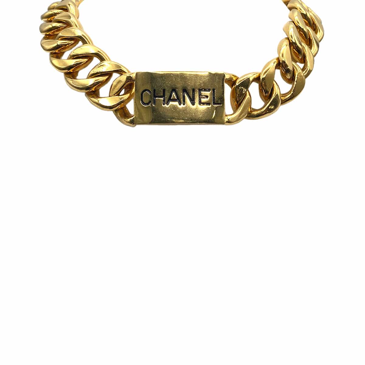 LUXURY PROMISE CHANEL VINTAGE LOGO PLATE NECKLACE ACCESSORY 90269928