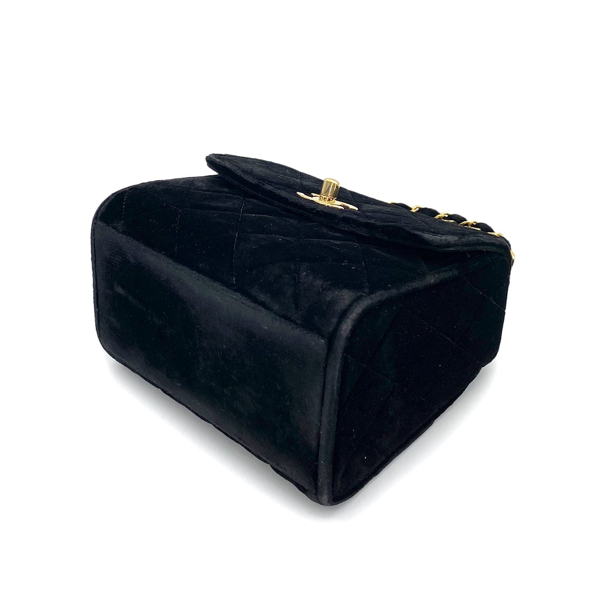 LUXURY PROMISE CHANEL VINTAGE MATELASSE CHAIN SHOULDER BAG BLACK VELOR GHW 90262861