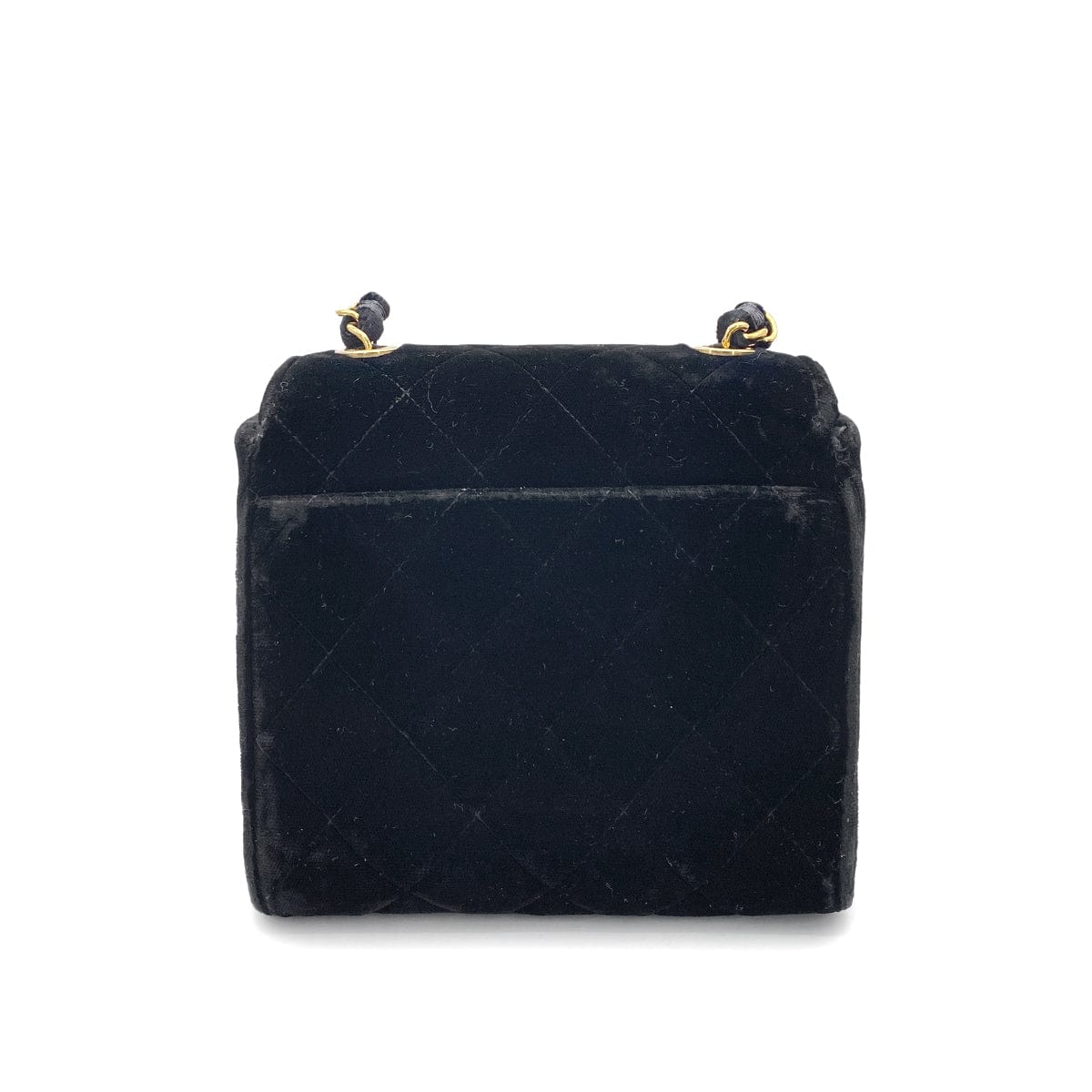LUXURY PROMISE CHANEL VINTAGE MATELASSE CHAIN SHOULDER BAG BLACK VELOR GHW 90262861