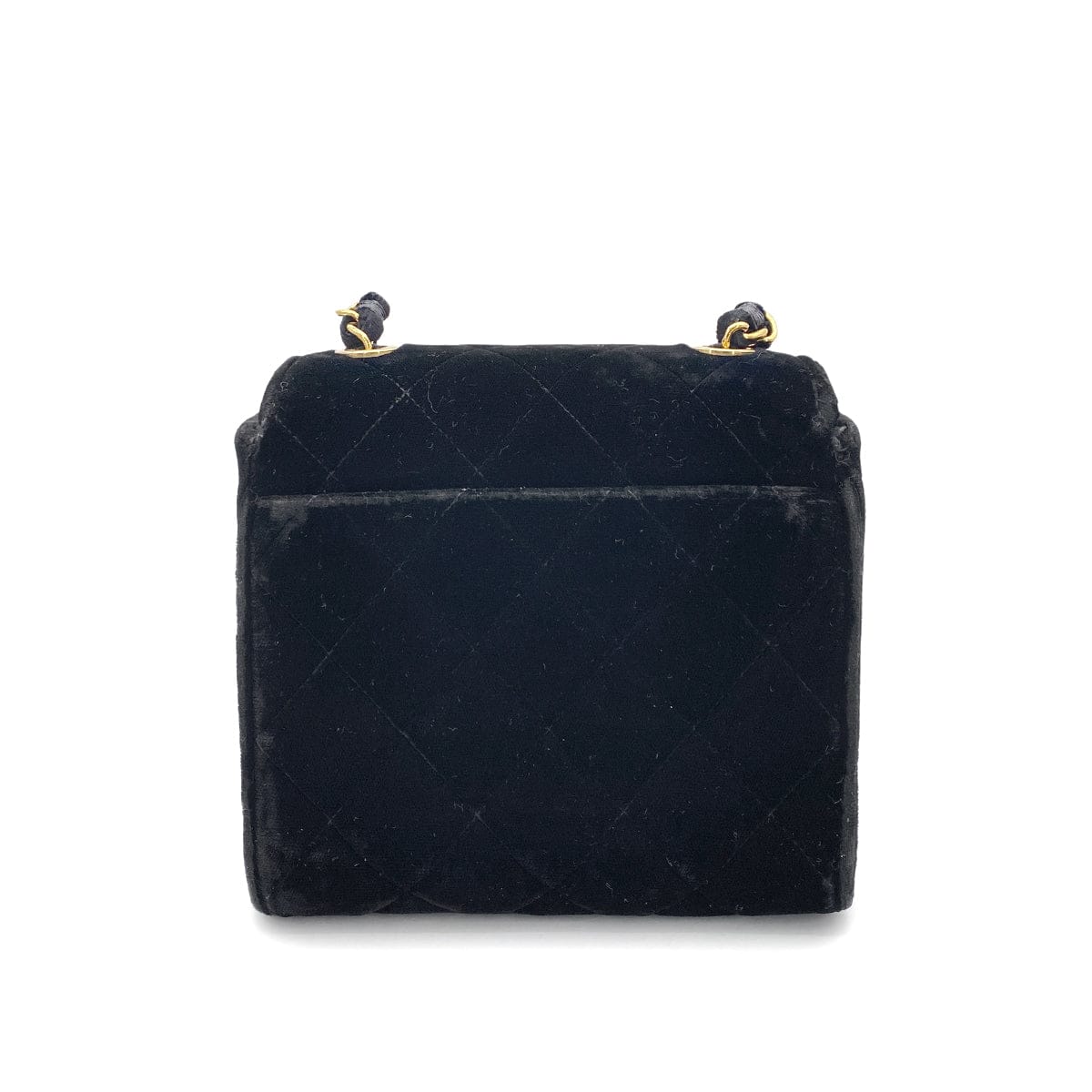 LUXURY PROMISE CHANEL VINTAGE MATELASSE CHAIN SHOULDER BAG BLACK VELOR GHW 90262861