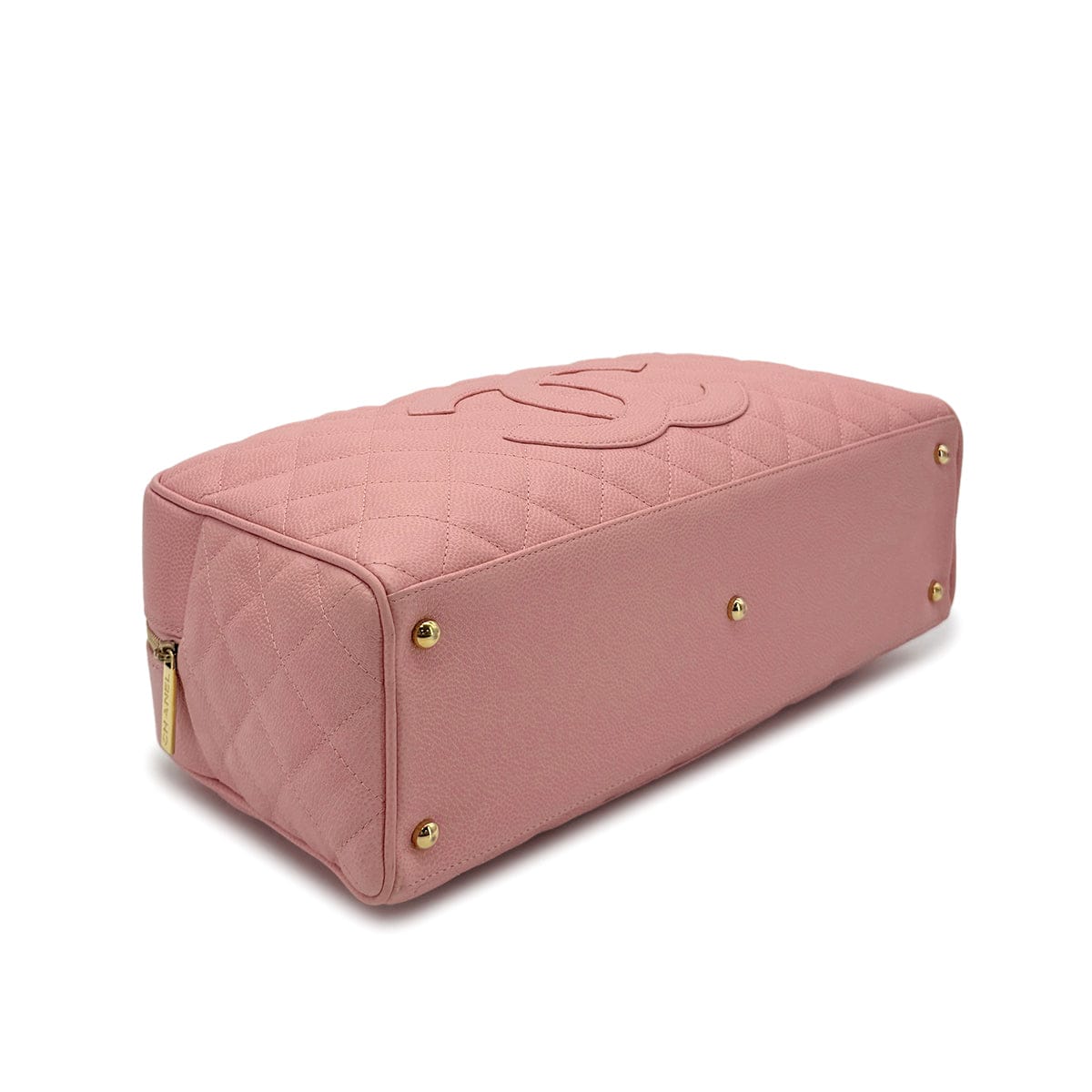 LUXURY PROMISE CHANEL VINTAGE MATELASSE COCOMARK BOSTON HAND BAG PINK CAVIAR SKIN 90280285