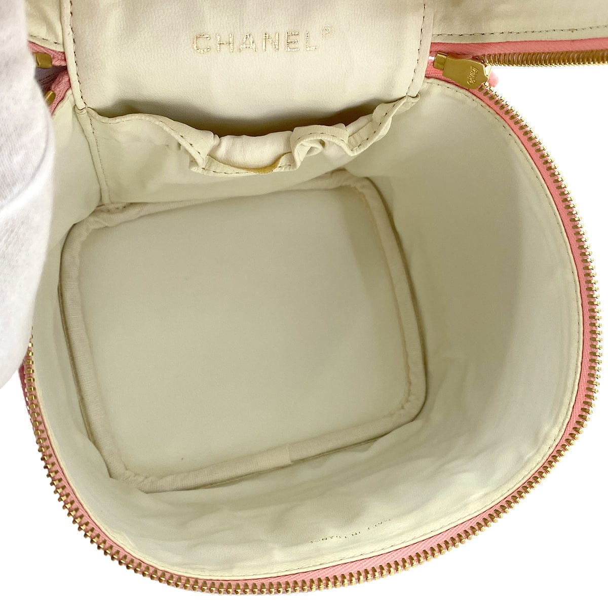 LUXURY PROMISE CHANEL VINTAGE VANITY HAND BAG PINK CAVIAR SKIN 90247402