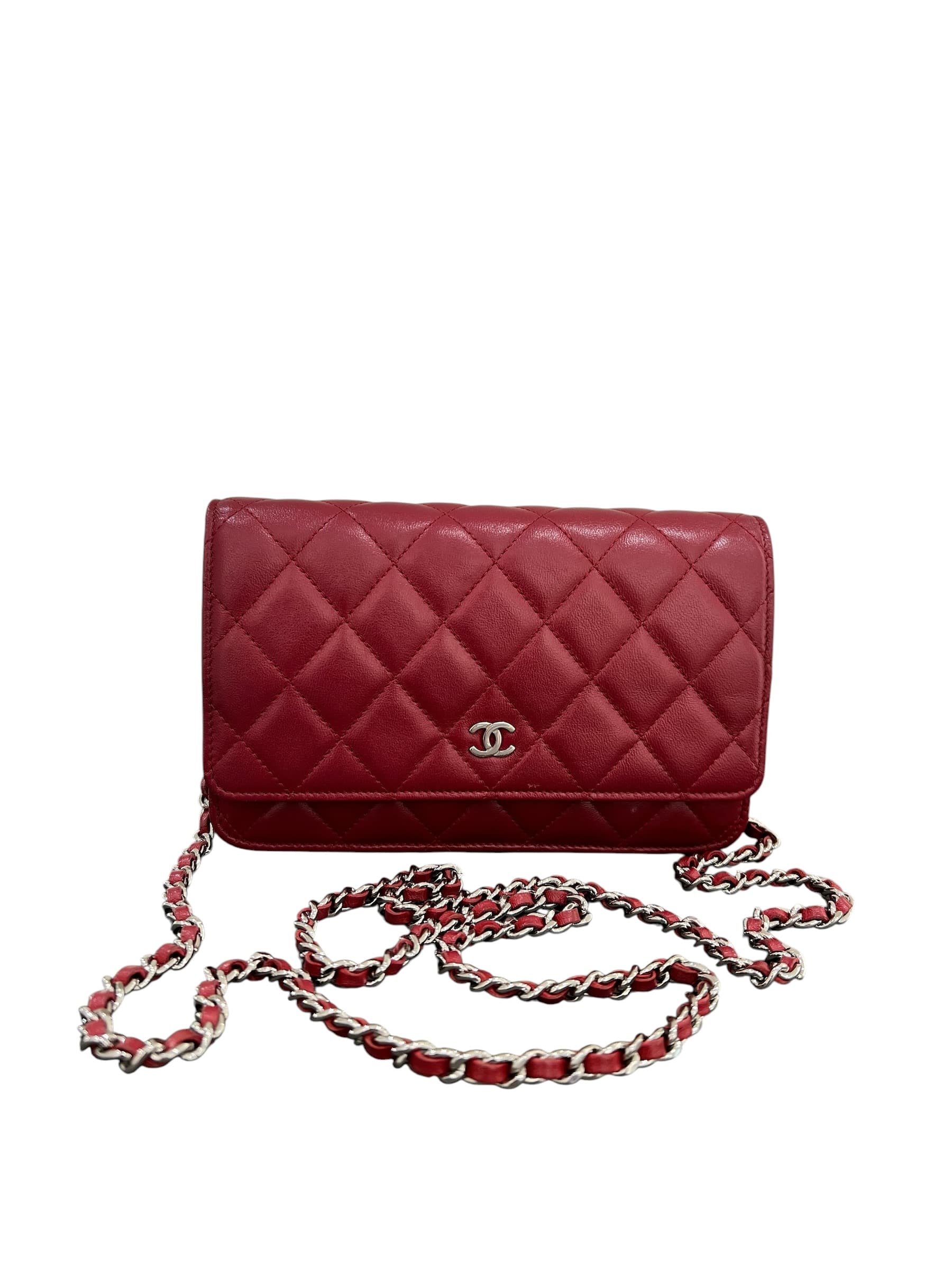 Luxury Promise Chanel Wallet on Chain Red Lambskin SHW #19 SKCH4114