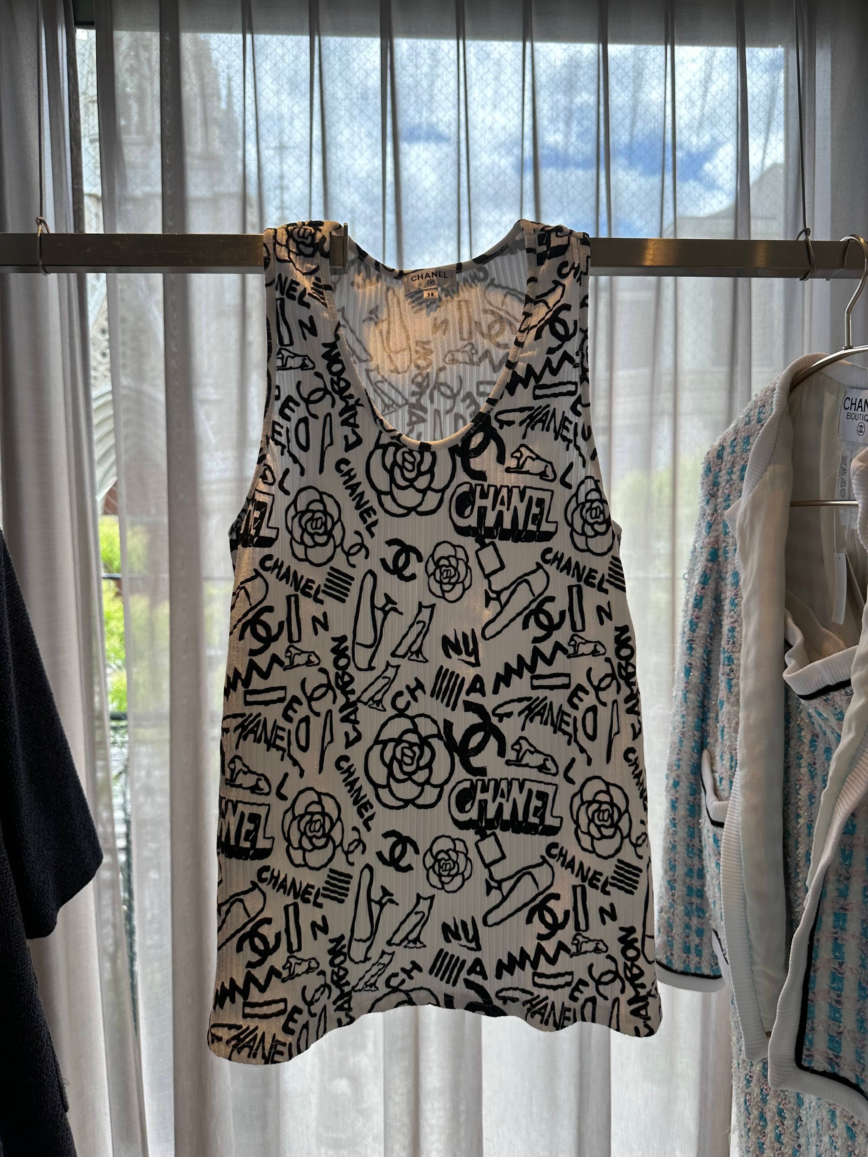 Luxury Promise CHANEL WHITE EGYPTIAN TANK TOP FT202013