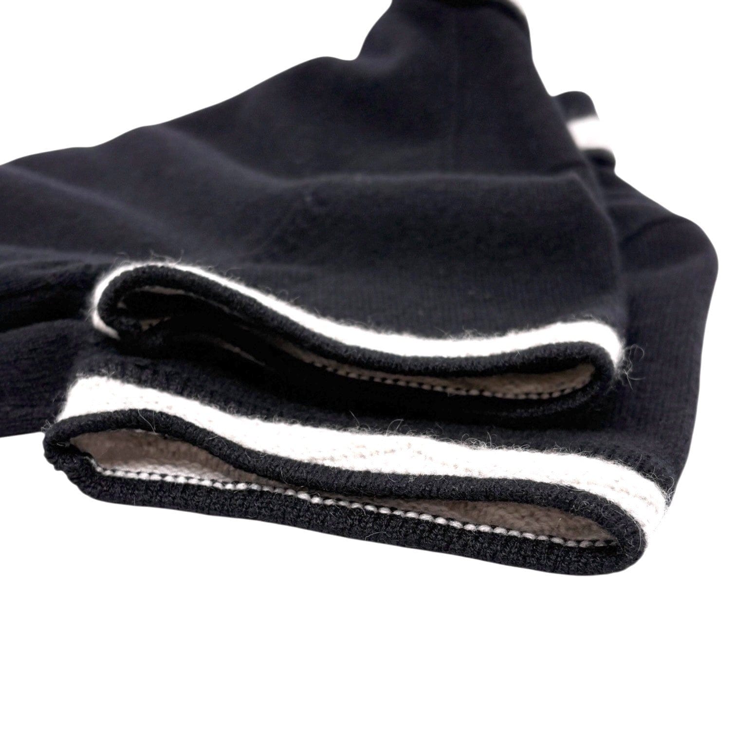 Luxury Promise CHANEL Vintage 04A CC Logo Knit Dress One-piece #34 Black Gray Cashmere Button