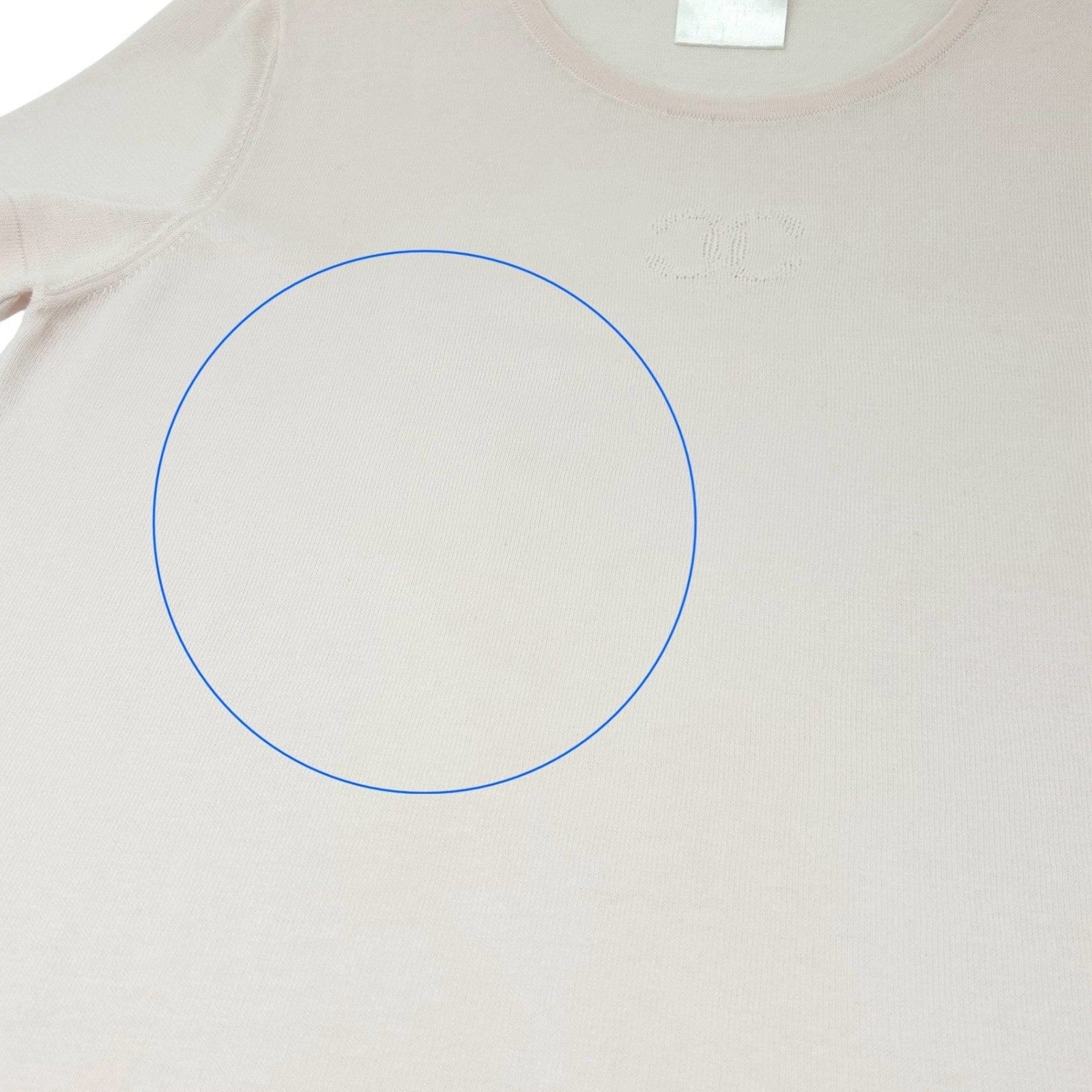 Luxury Promise CHANEL Vintage 06P CC Mark Logo Short Sleeve Top #38 T-shirt Pink Cotton Mesh