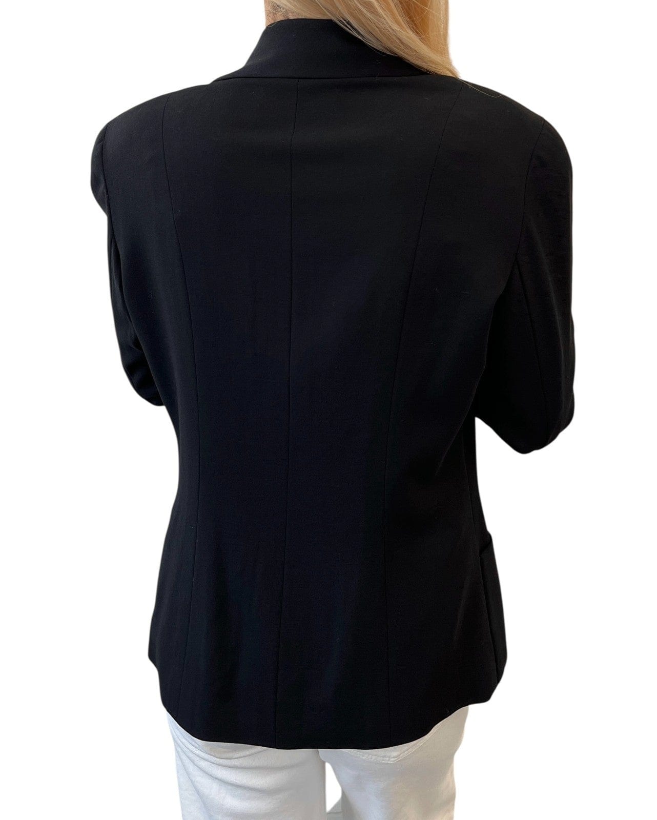 Luxury Promise CHANEL Vintage 94P CC Mark Logo Jacket Button Black Gold Long Sleeve Collar