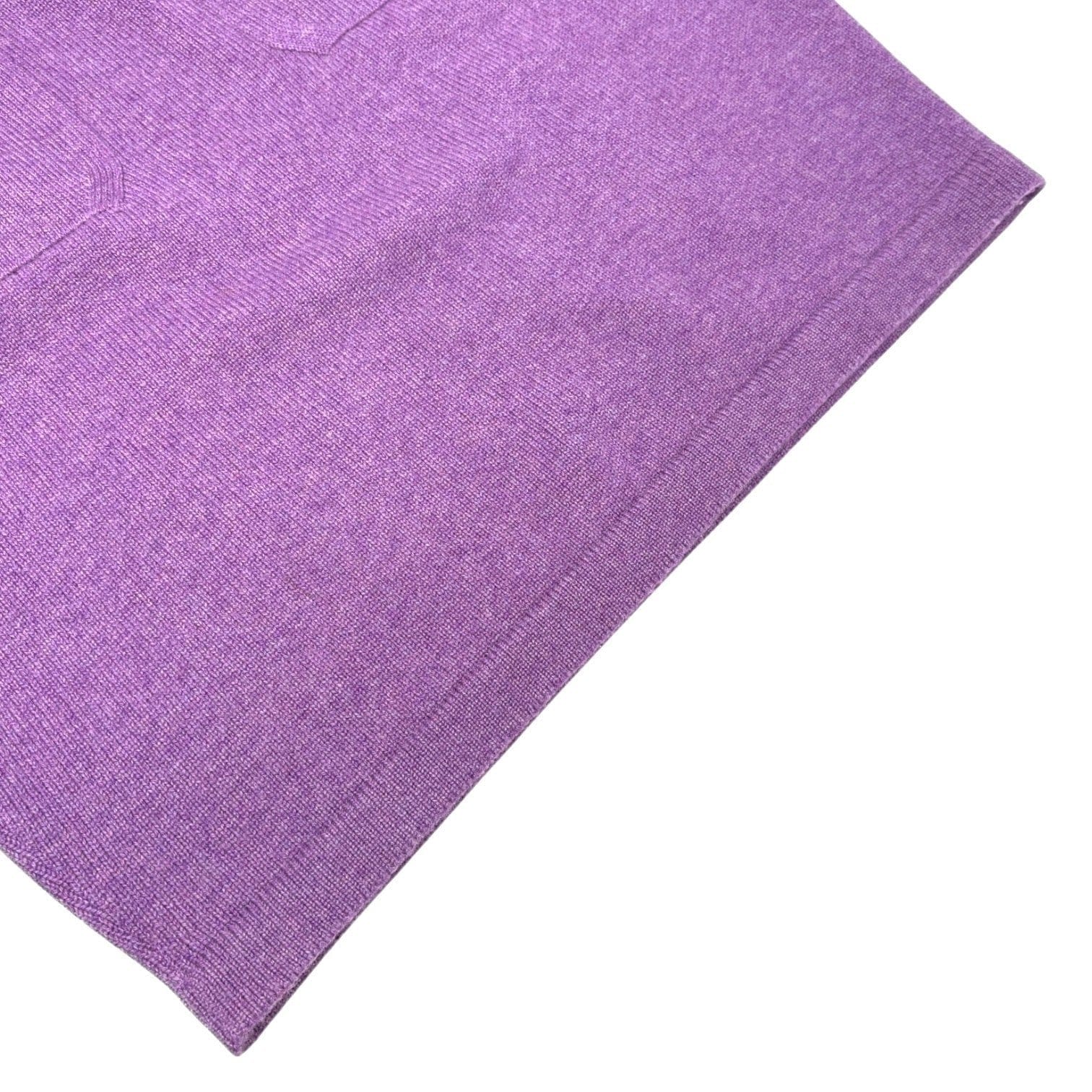 Luxury Promise CHANEL Vintage P44445 CC Turnlock Logo Sweater Dress #34 Cashmere Purple Silver