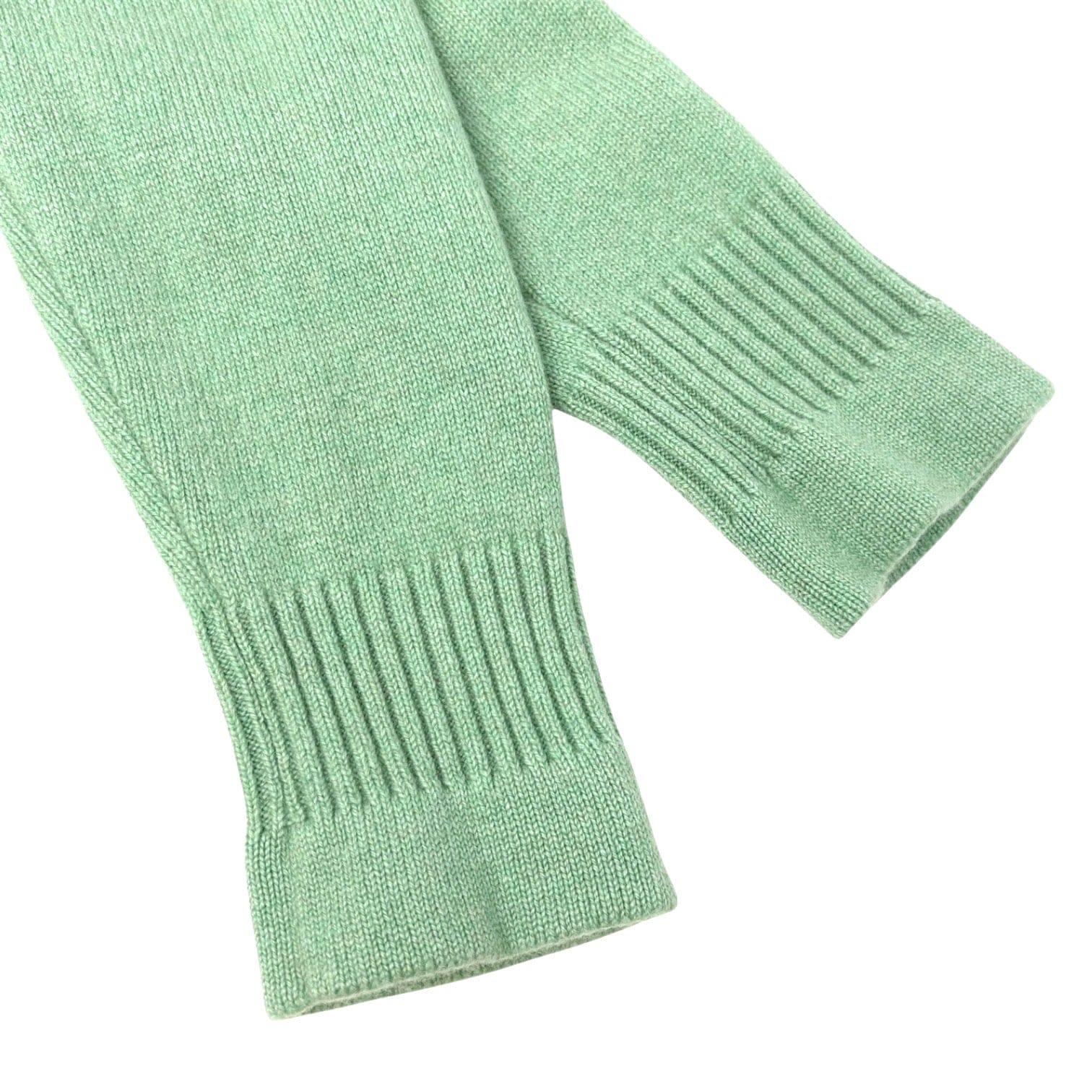 Luxury Promise CHANEL Vintage P52425 CC Turnlock Logo Knit Cardigan Dress #38 Cashmere Green