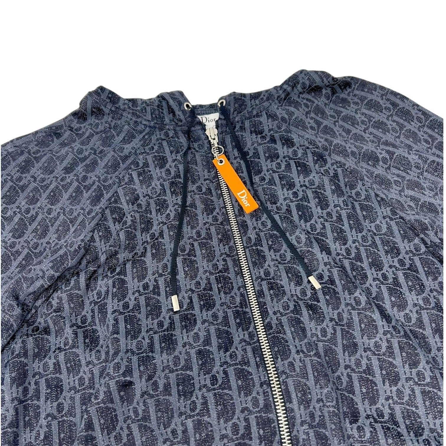 Luxury Promise Christian Dior Vintage 2006 Trotter Monogram Flight Line Top Hoodie #40 Blue