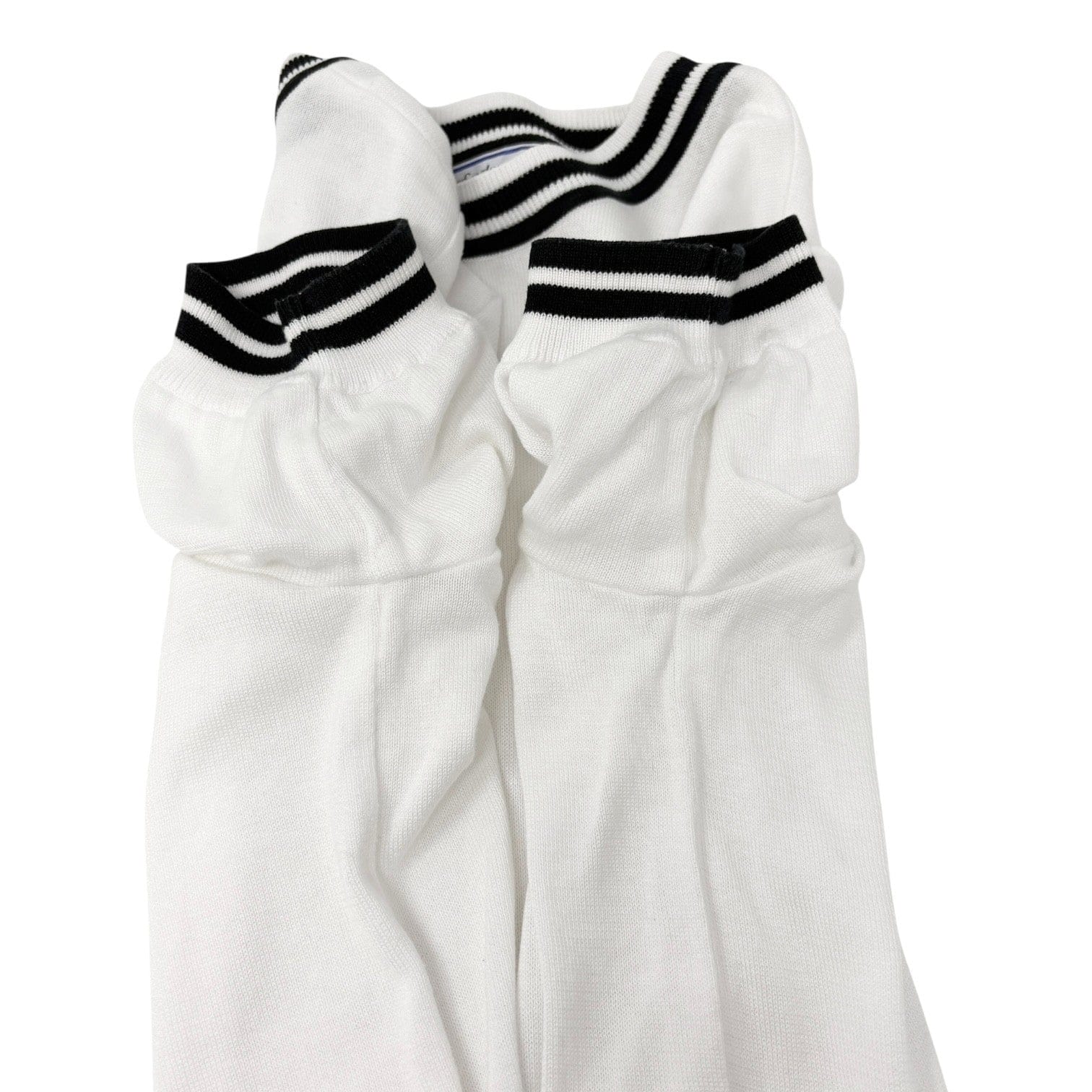 Luxury Promise Yves Saint Laurent Vintage YSL Logo Knit T-shirt Top #M White Black Cotton