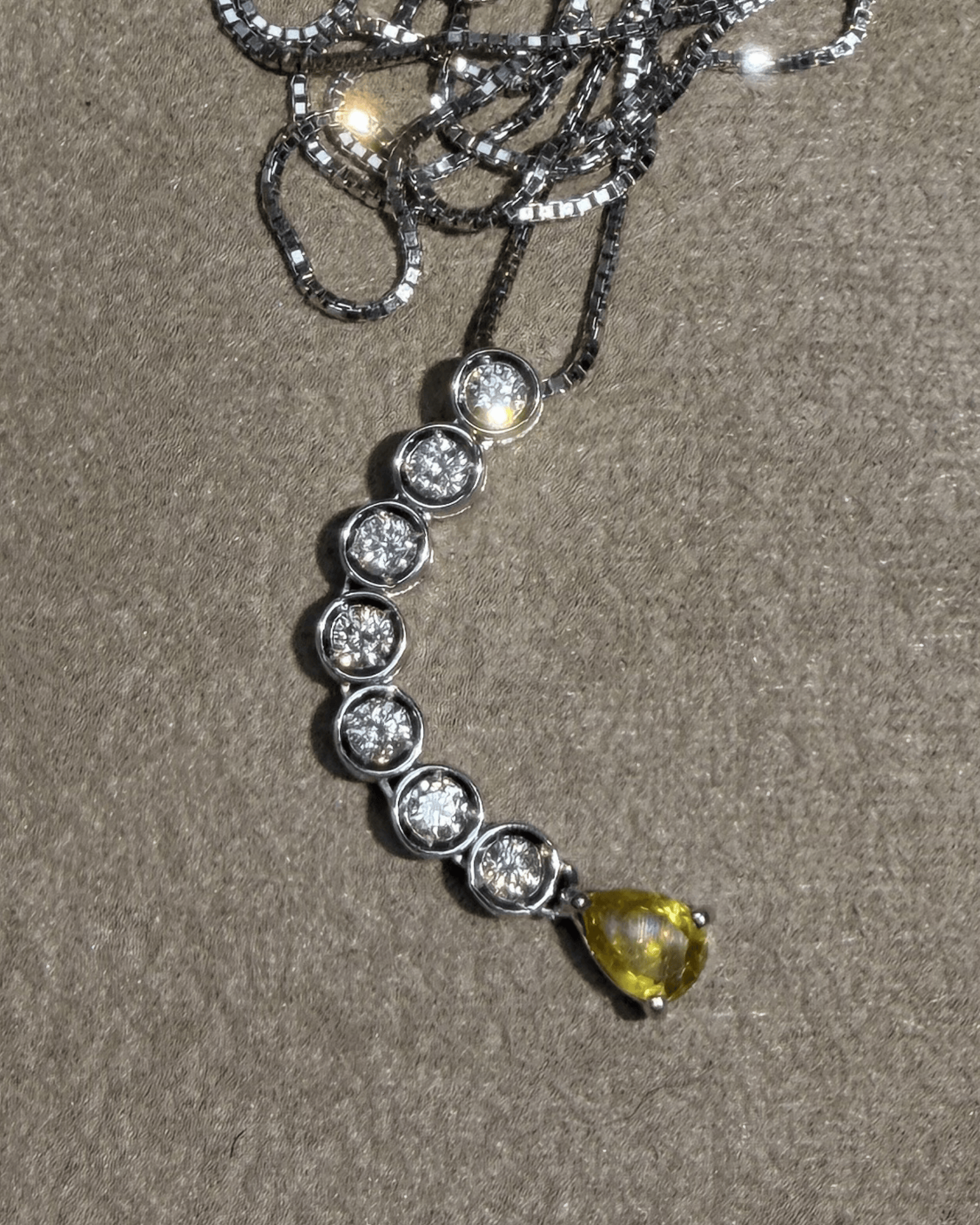 Luxury Promise Diamond Necklace in 18K / D0.279ct / D0.56ct 158 JJC0581